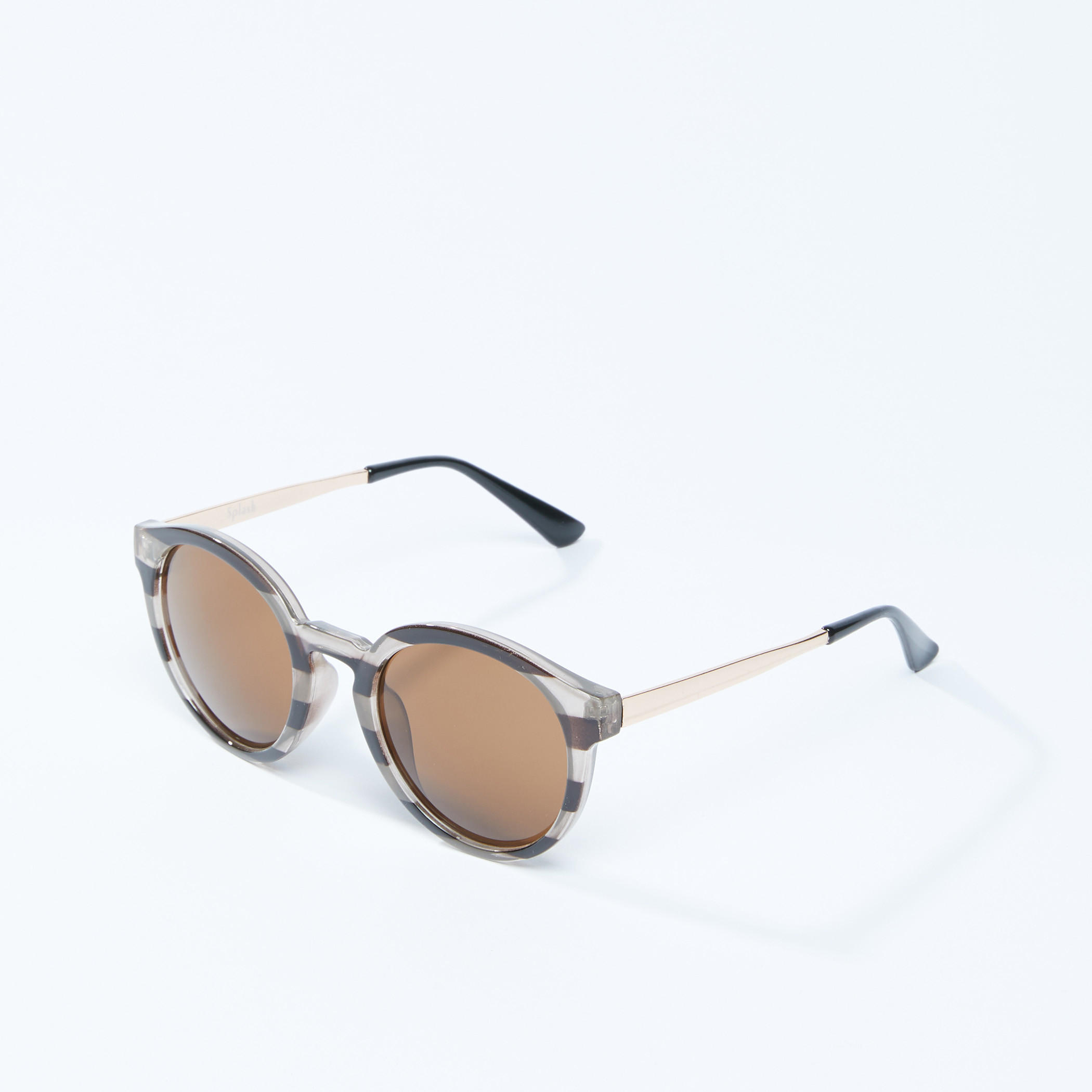 نظّارة شمسية بتصميم بيضاوي وإطار كامل وطبعات-men-sunglasses-image-1