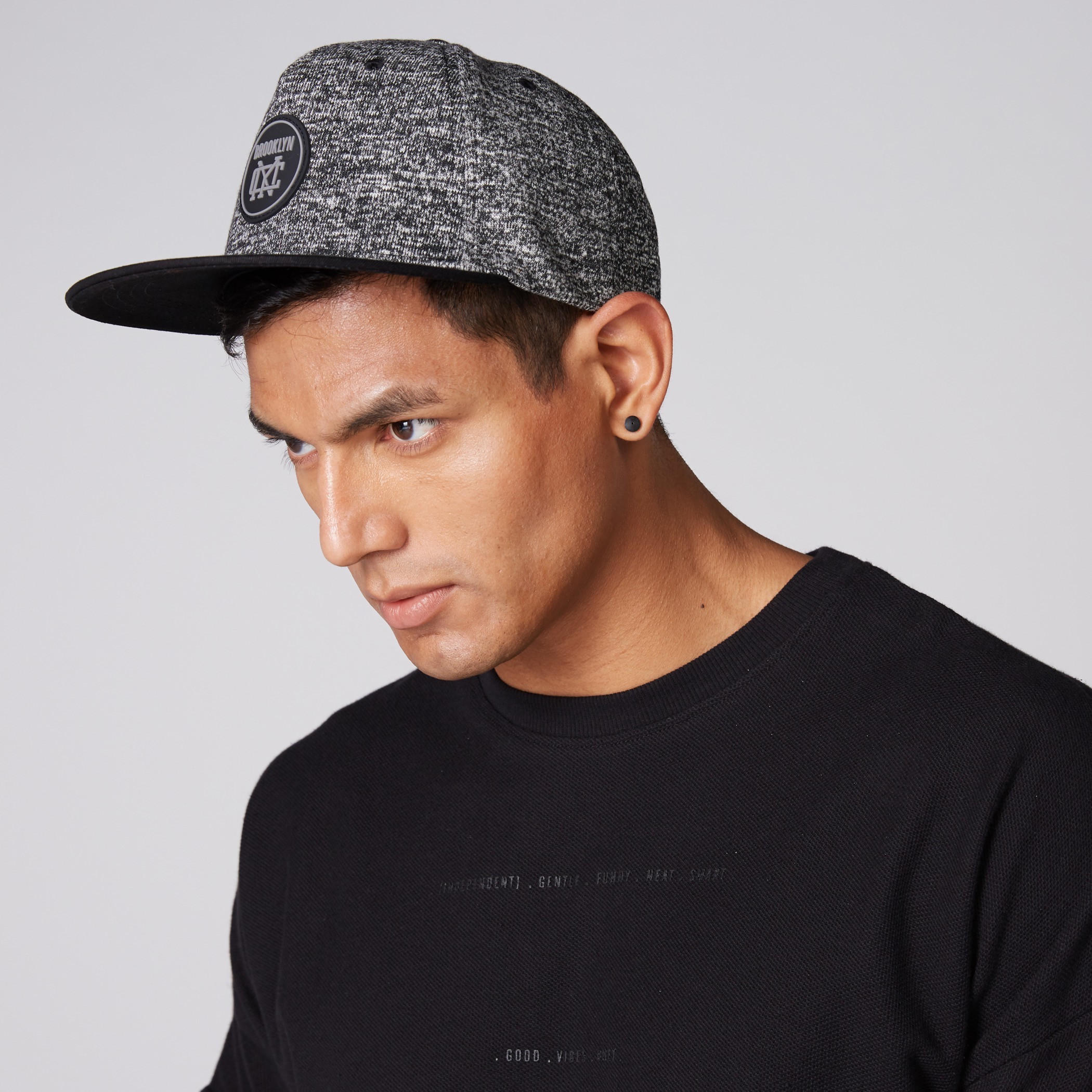 Textured Cap with Snap Closure-men-caps-image-2