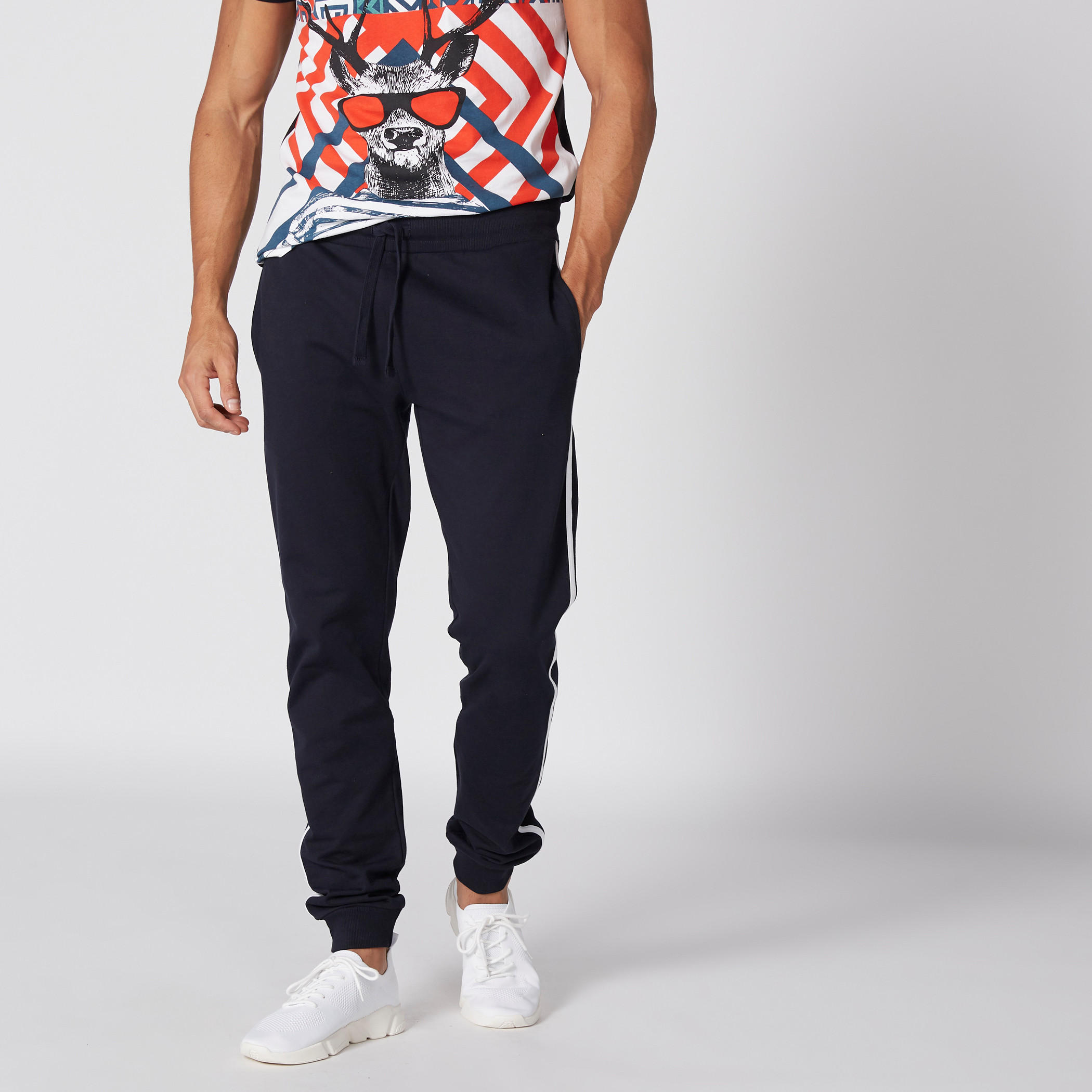 بنطال رياضي طويل بخصر مطّاطي-men-clothing-bottoms-joggers-image-1