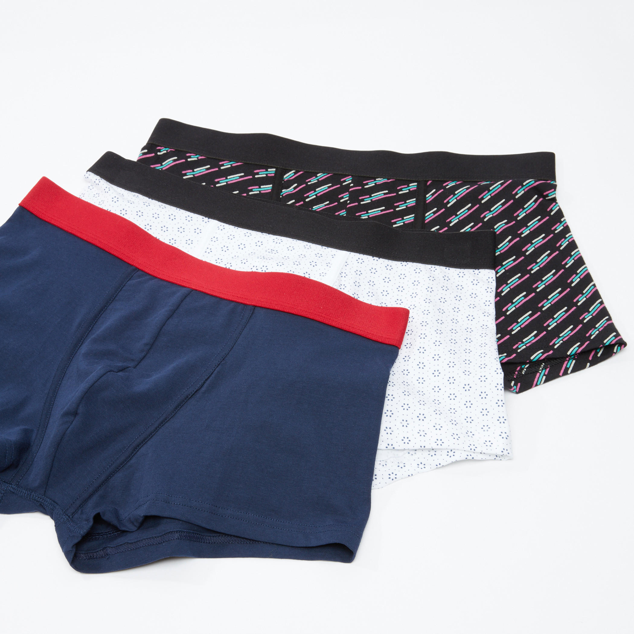 سراويل بوكسر متنوعة بخصر مطّاطي - طقم من 3 قطع-men-clothing-innerwear-underwear-image-1
