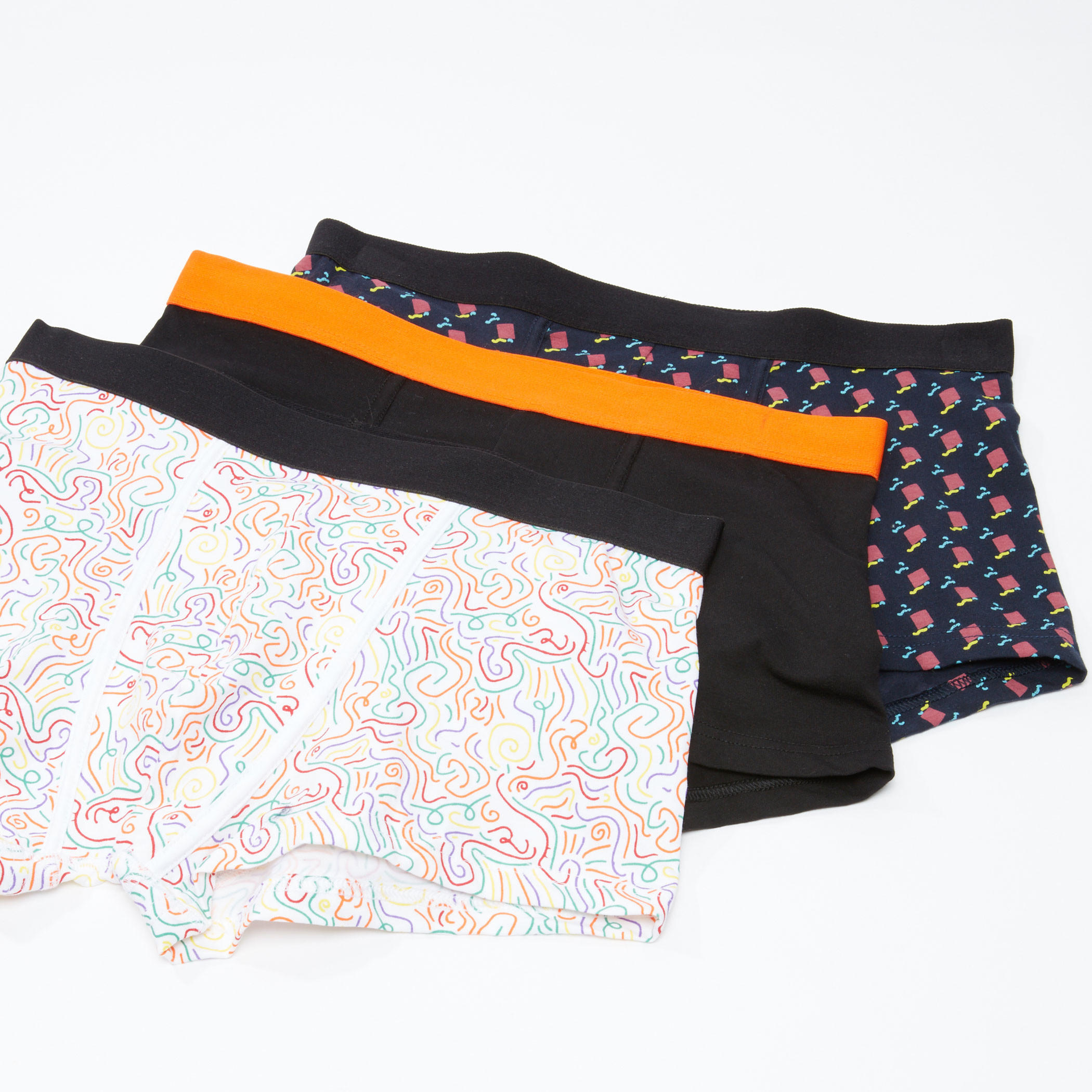 سراويل بوكسر متنوعة بخصر مطّاطي - طقم من 3 قطع-men-clothing-innerwear-underwear-image-1