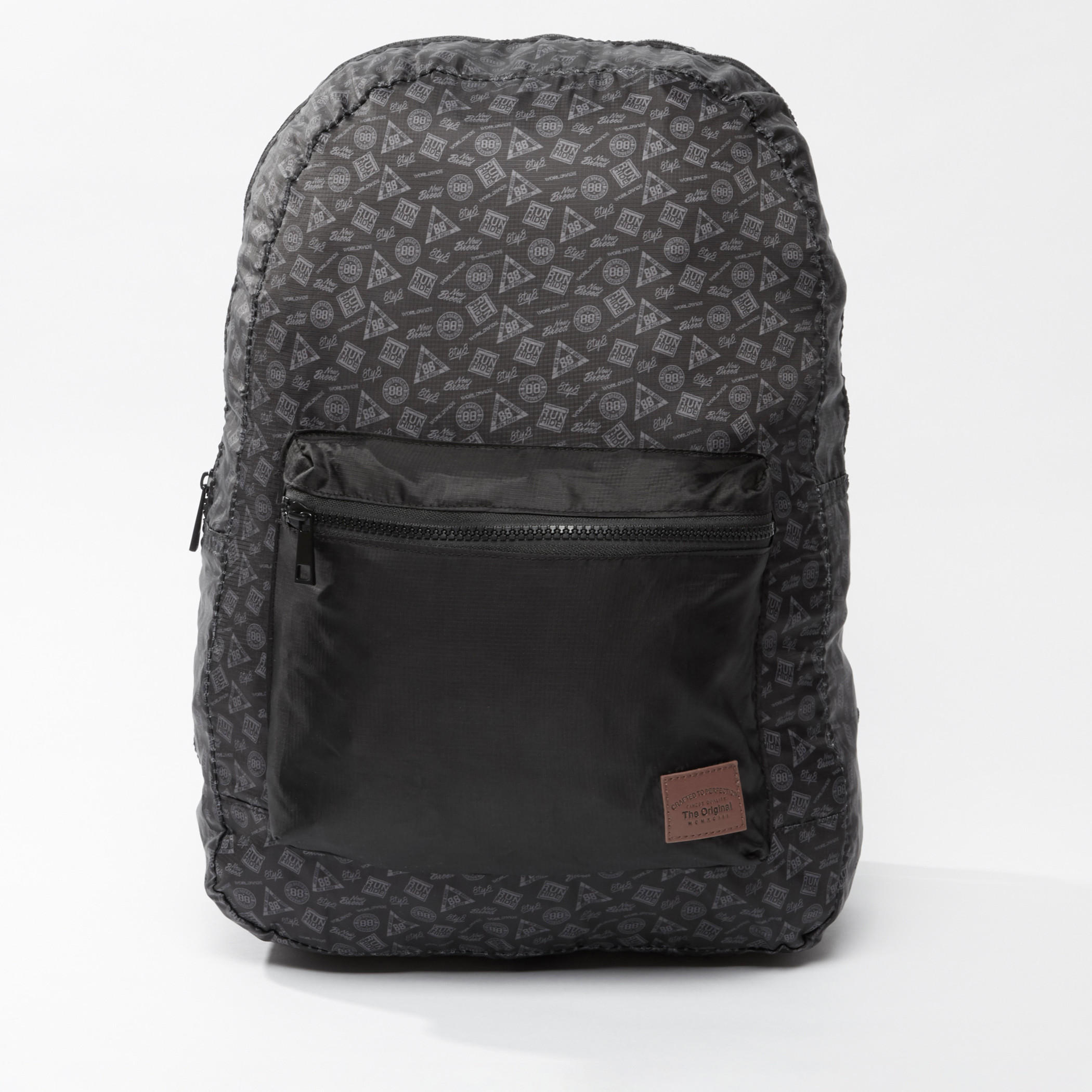 Printed Backpack with Zip Closure and Adjustable Shoulder Straps-men-bags-image-1