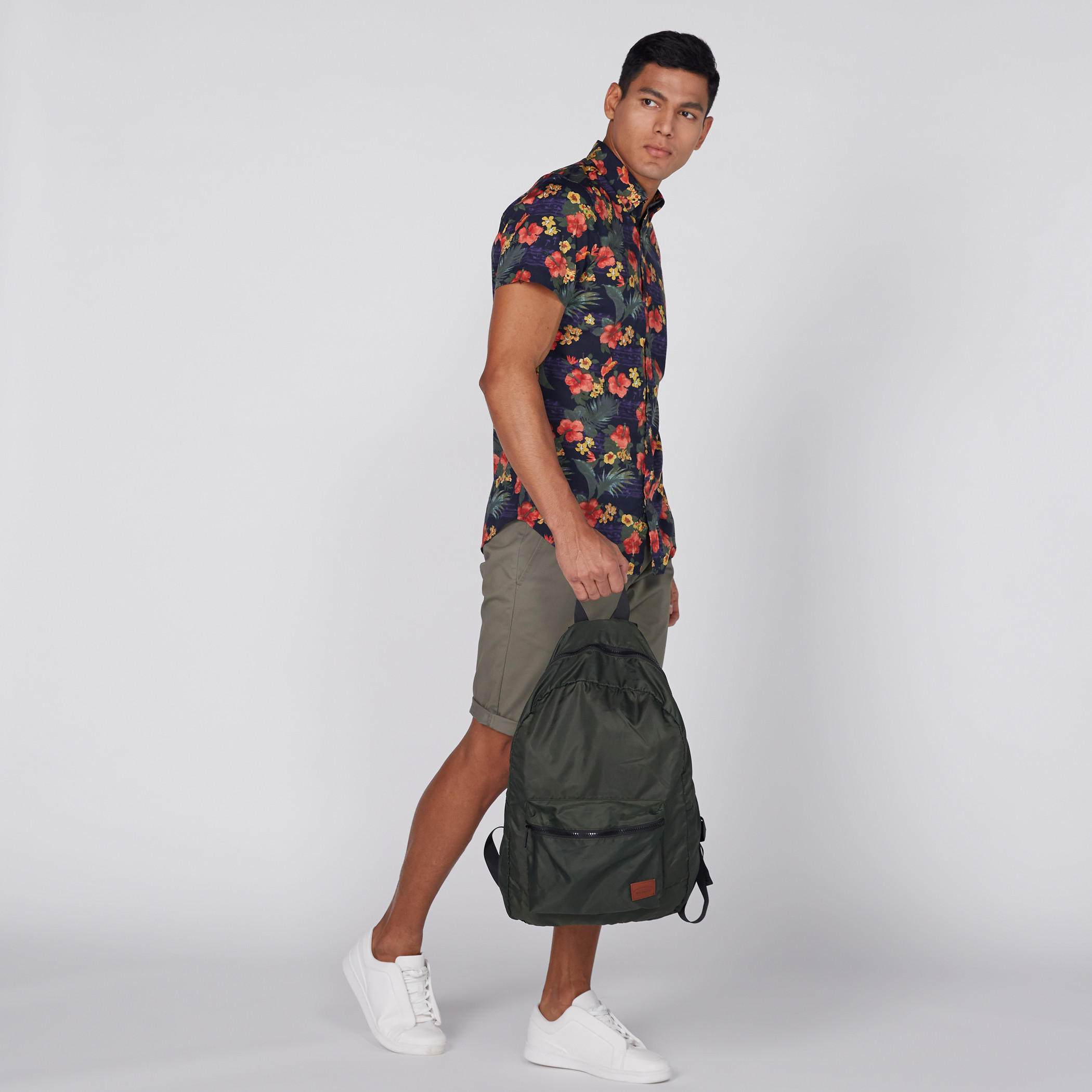 Multi-Pocket Backpack with Zip Closure and Adjustable Shoulder Straps-men-bags-image-2