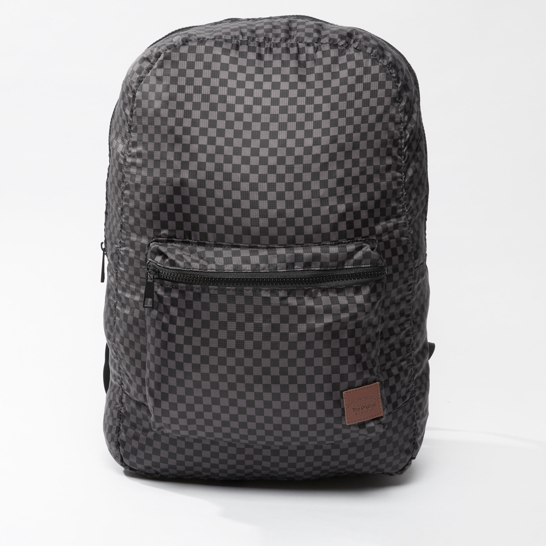 حقيبة ظهر كاروهات بسحاب إغلاق وحمالات قابلة للتعديل-men-bags-image-1