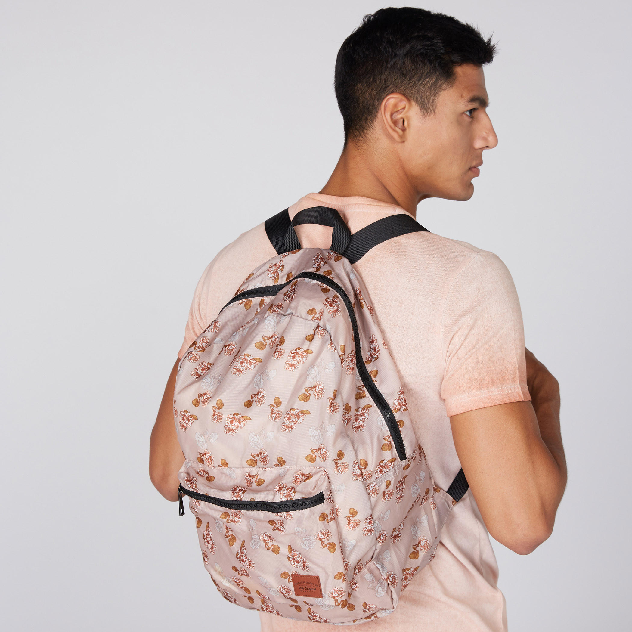 Printed Backpack with Zip Closure and Adjustable Shoulder Straps-men-bags-image-2