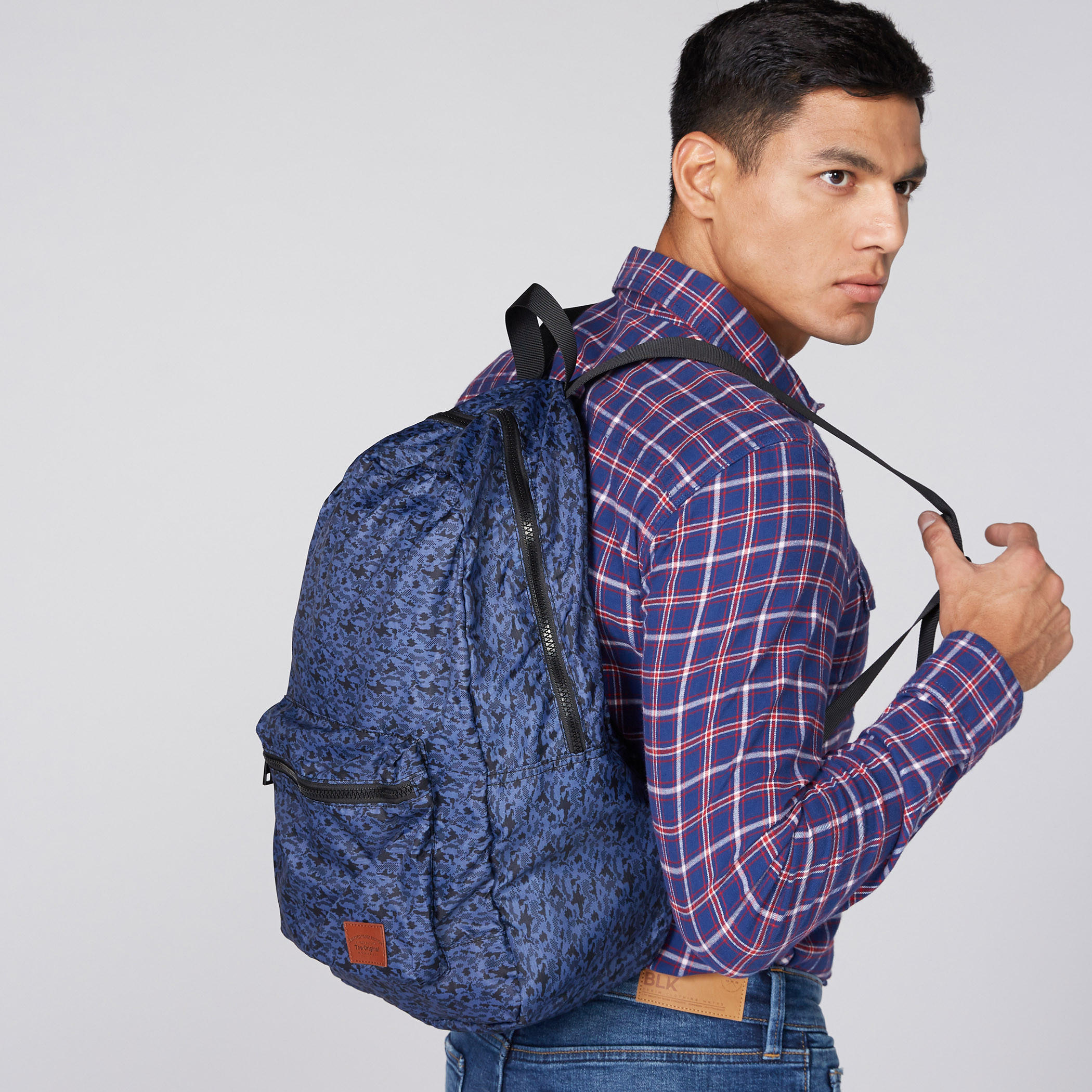 Printed Backpack with Zip Closure and Adjustable Shoulder Straps-men-bags-image-2