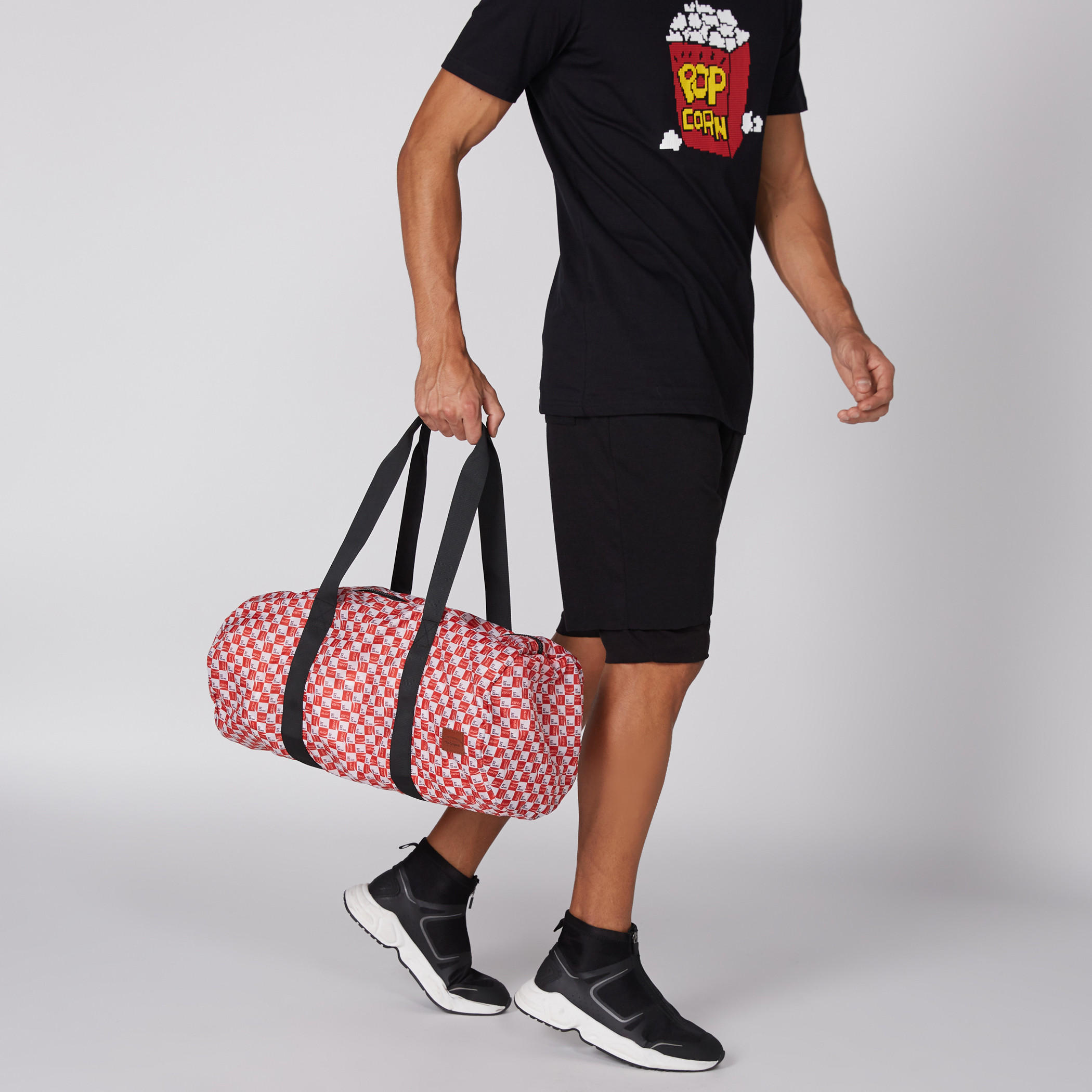Printed Duffel Bag with Zip Closure and Twin Handles-men-bags-image-2