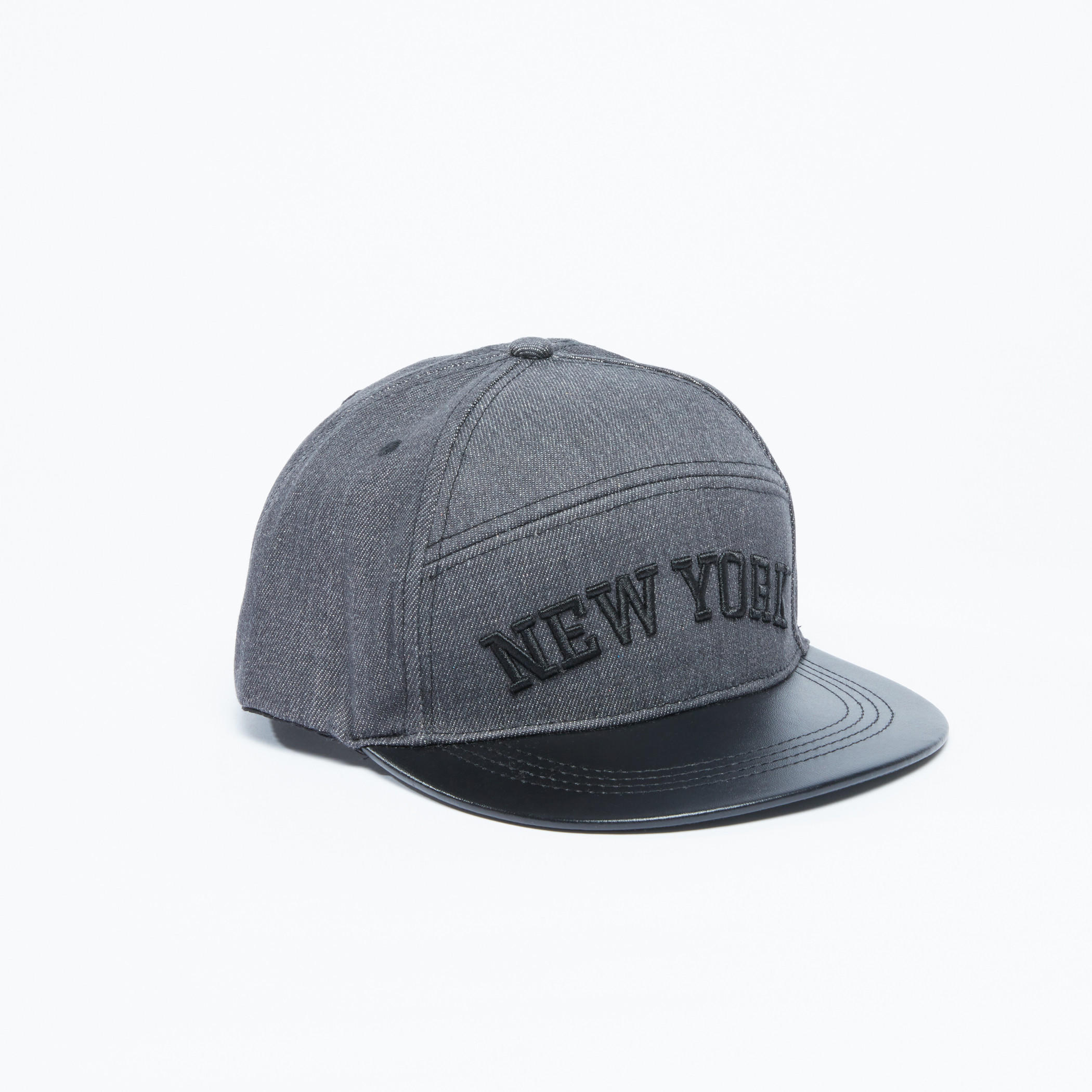 Embroidered Cap with Snap Closure-men-caps-image-1