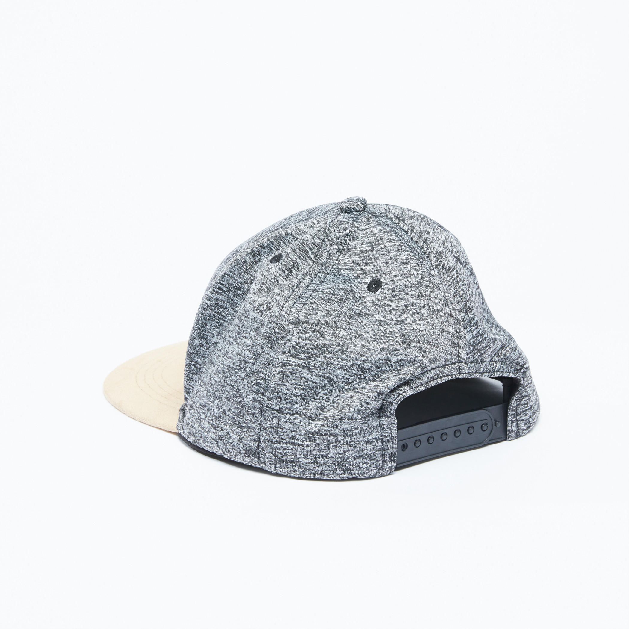 Textured Cap with Snap Closure-men-caps-image-3