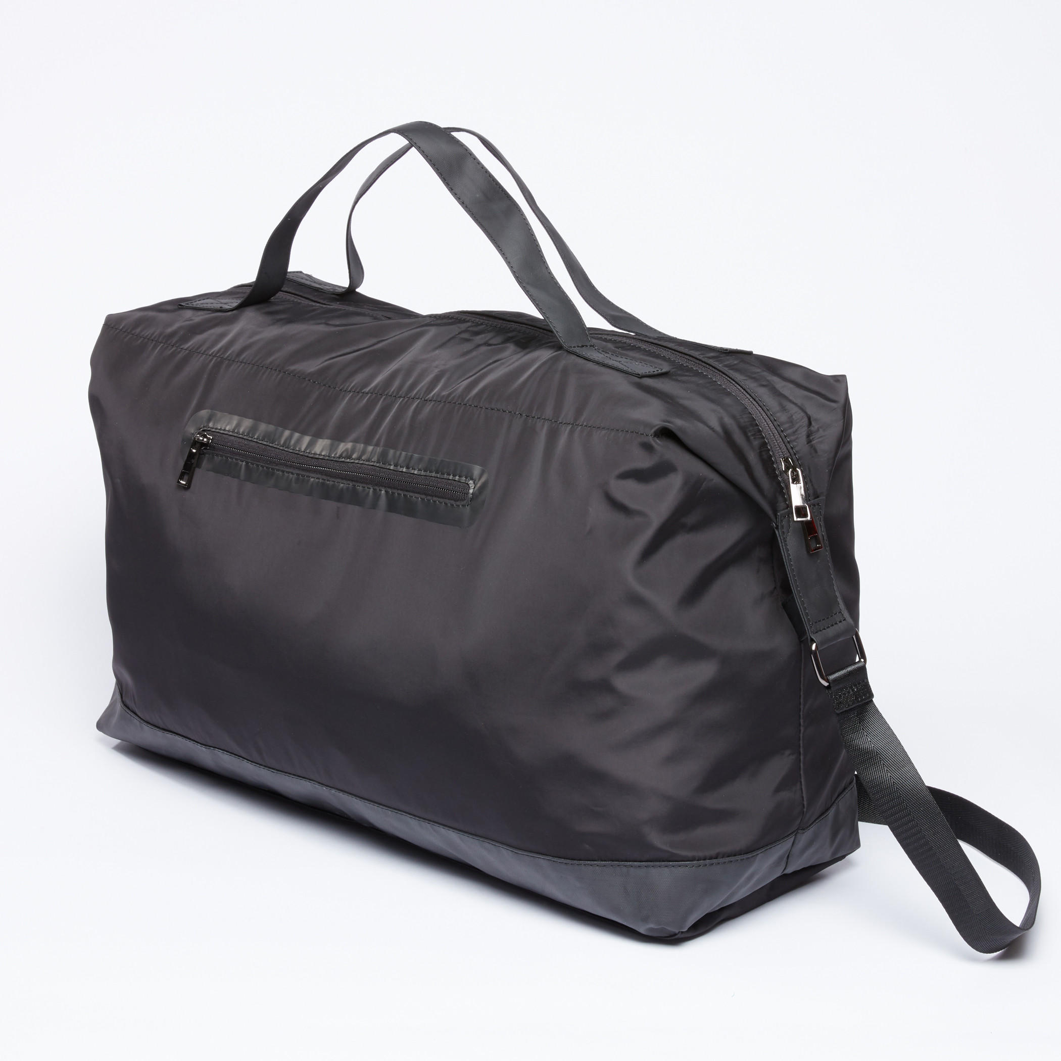 Textured Duffel Bag with Zip Closure and Adjustable Strap-men-bags-image-1