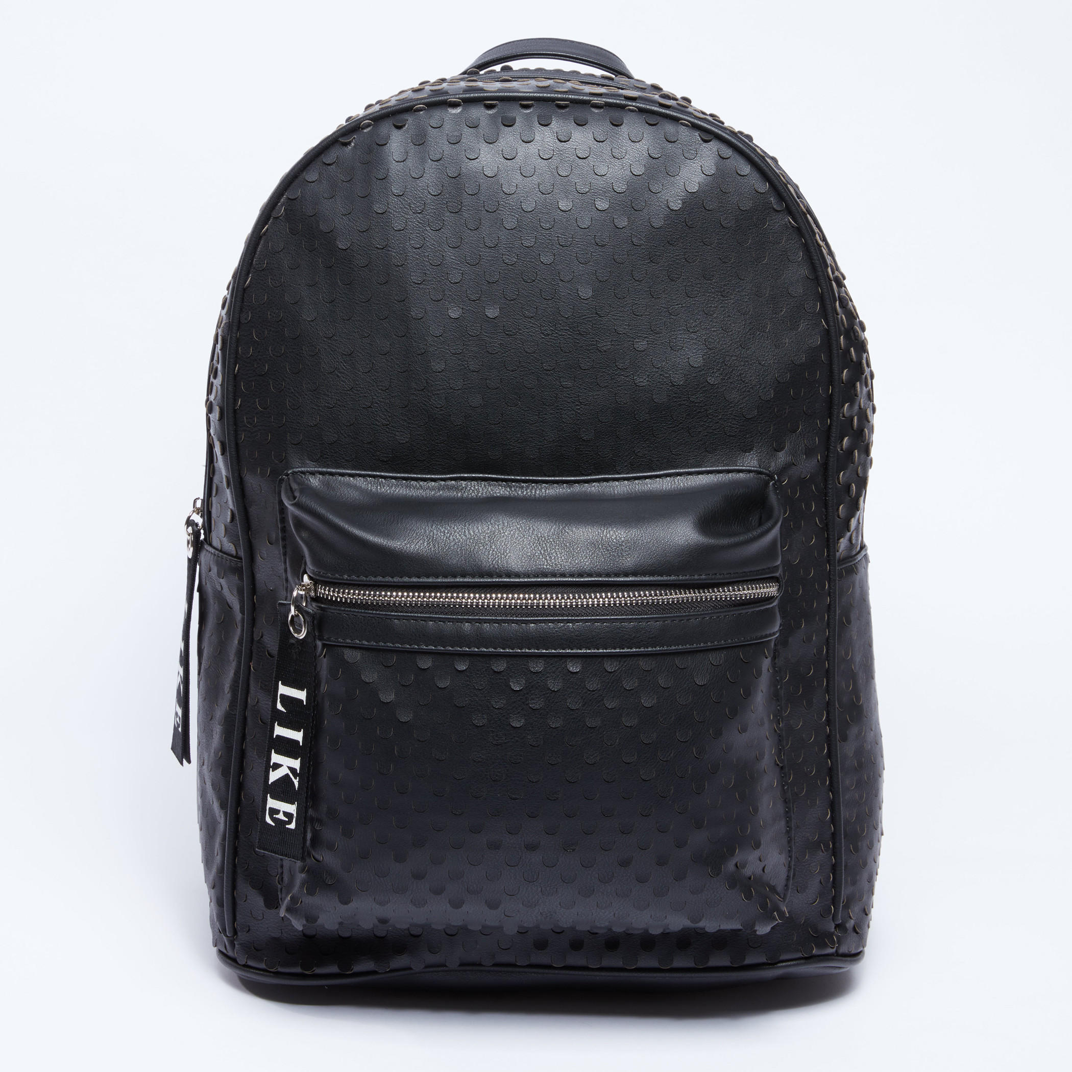 حقيبة ظهر بارزة الملمس بسحاب إغلاق وحمالات كتف قابلة للتعديل-men-bags-image-5