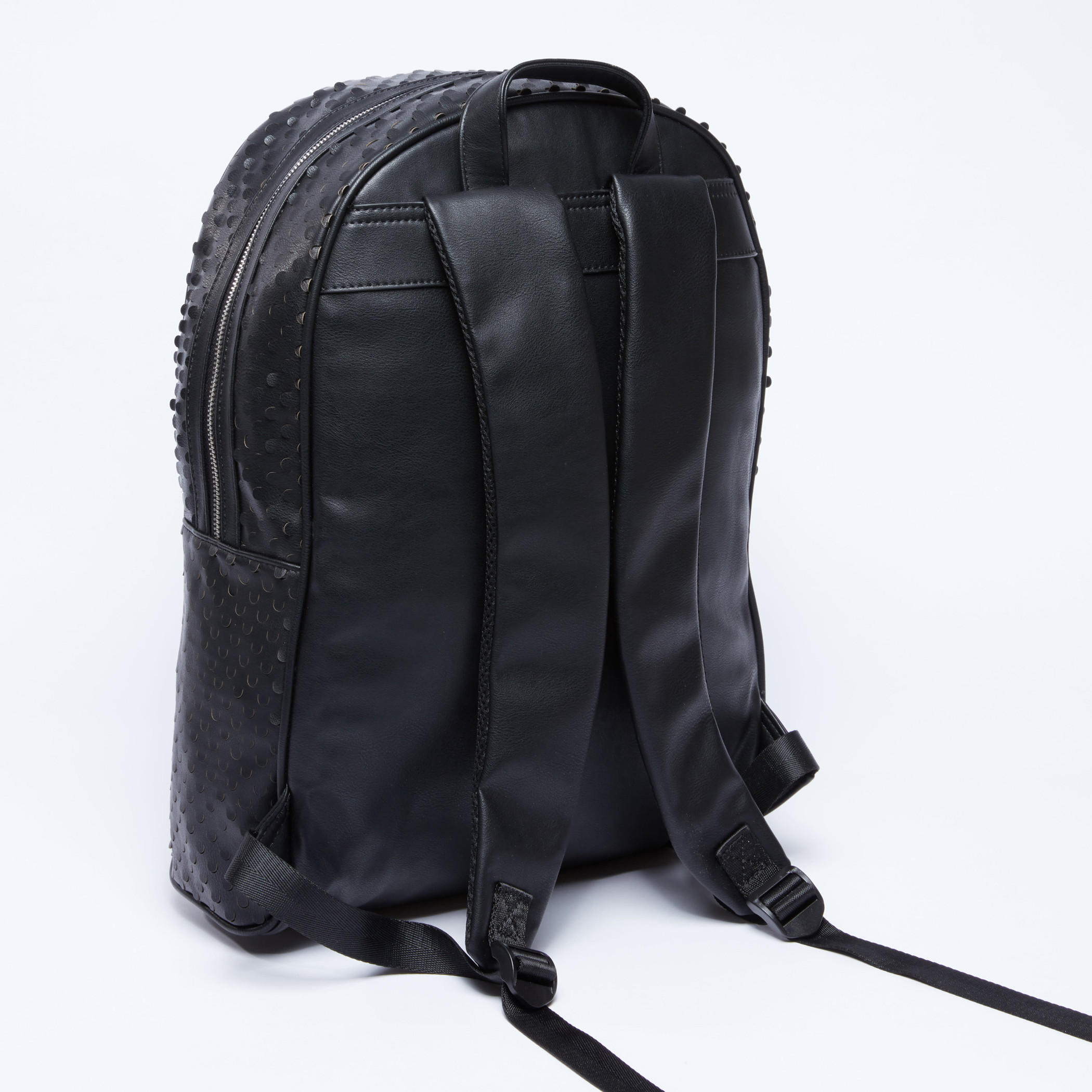 حقيبة ظهر بارزة الملمس بسحاب إغلاق وحمالات كتف قابلة للتعديل-men-bags-image-3