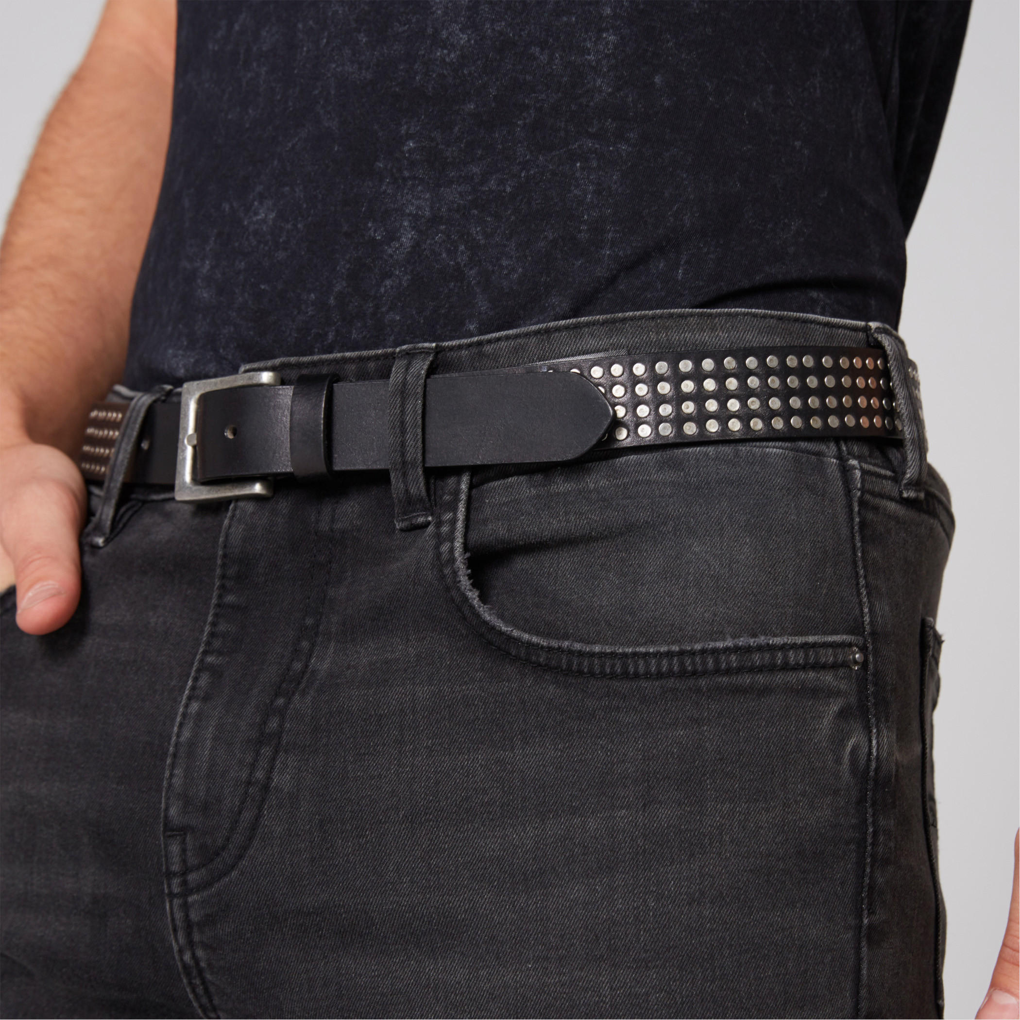 Textured Belt with Metallic Pin Buckle-men-beltsandwallets-belts-image-2