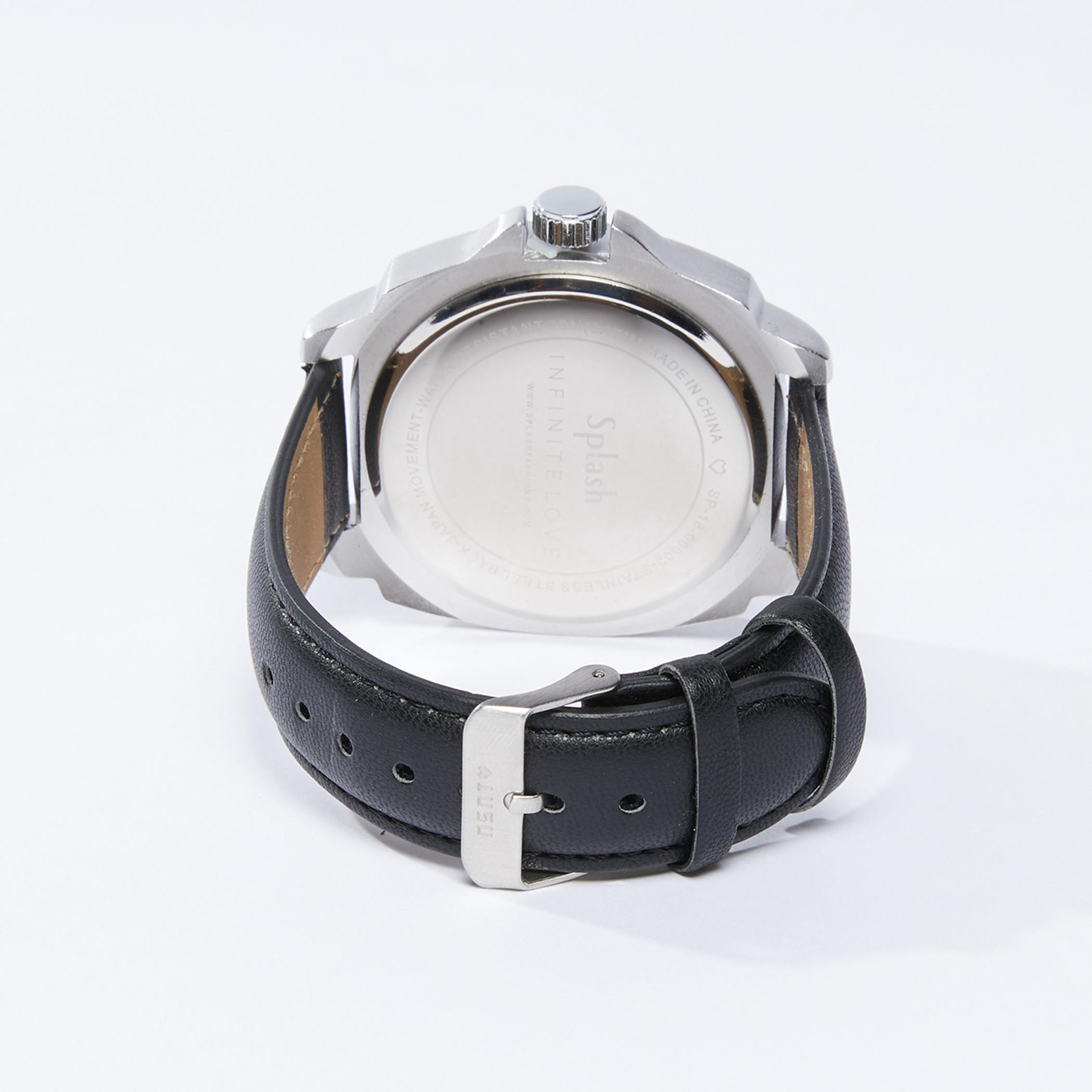 ساعة يد مستديرة بحزام وإبزيم بدبوس للإغلاق-electronics-accessories-image-3