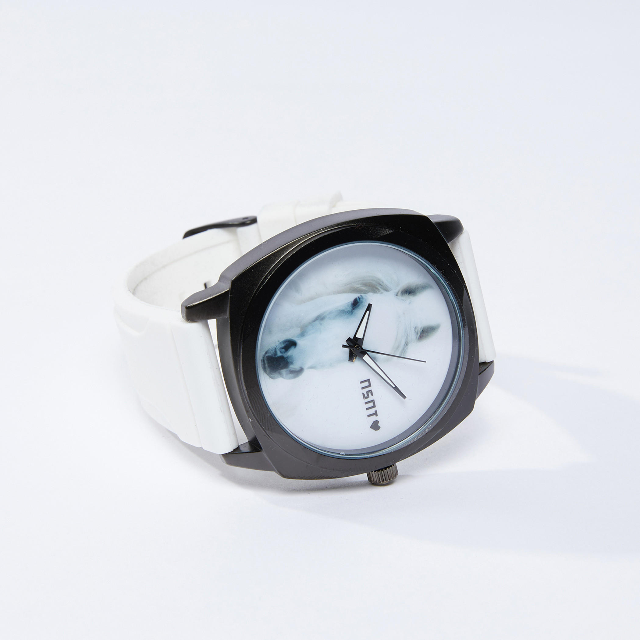Printed Round Wrist Watch with Strap and Pin Buckle Closure-electronics-accessories-image-1