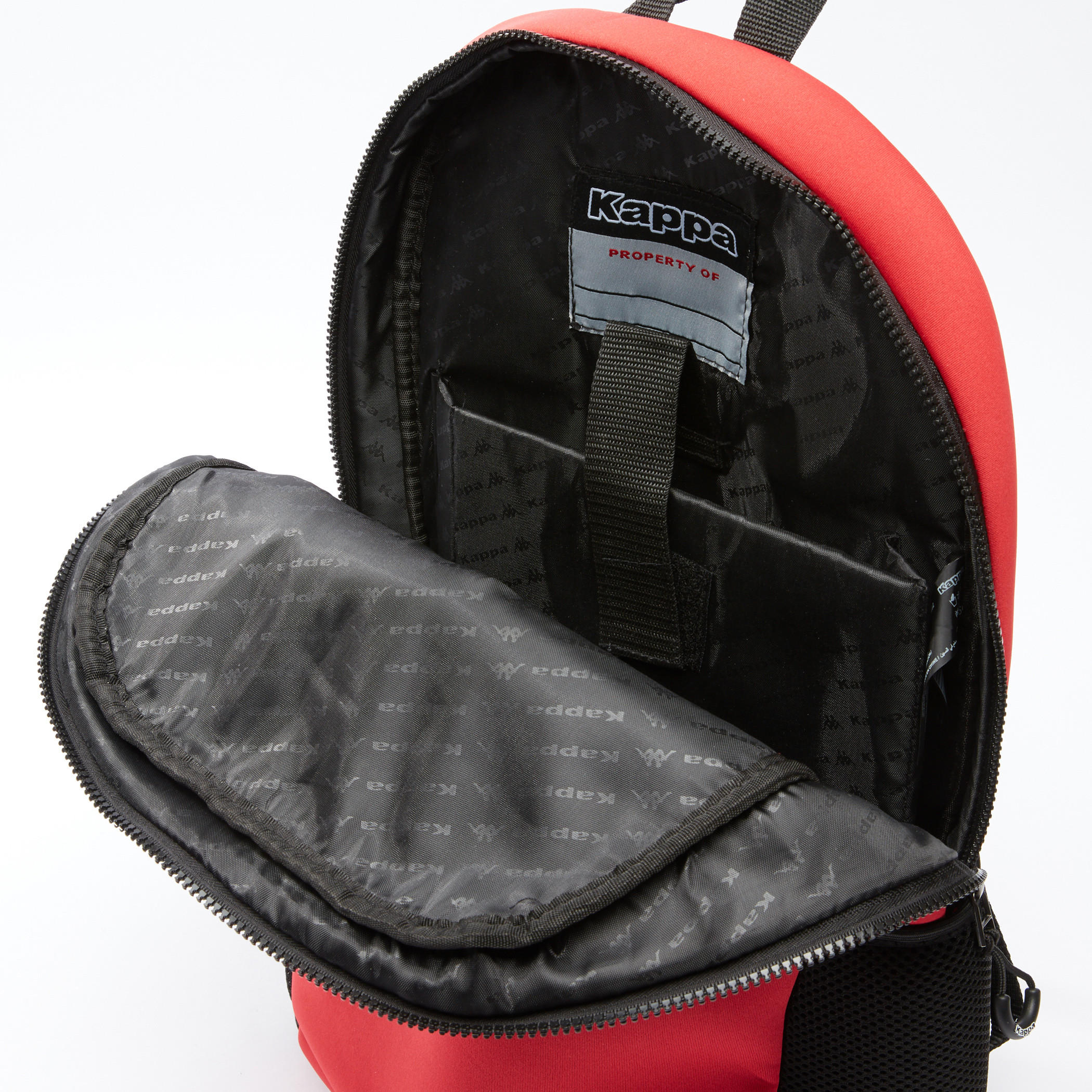Kappa Printed Backpack with Zip Closure and Adjustable Straps-men-bags-image-4