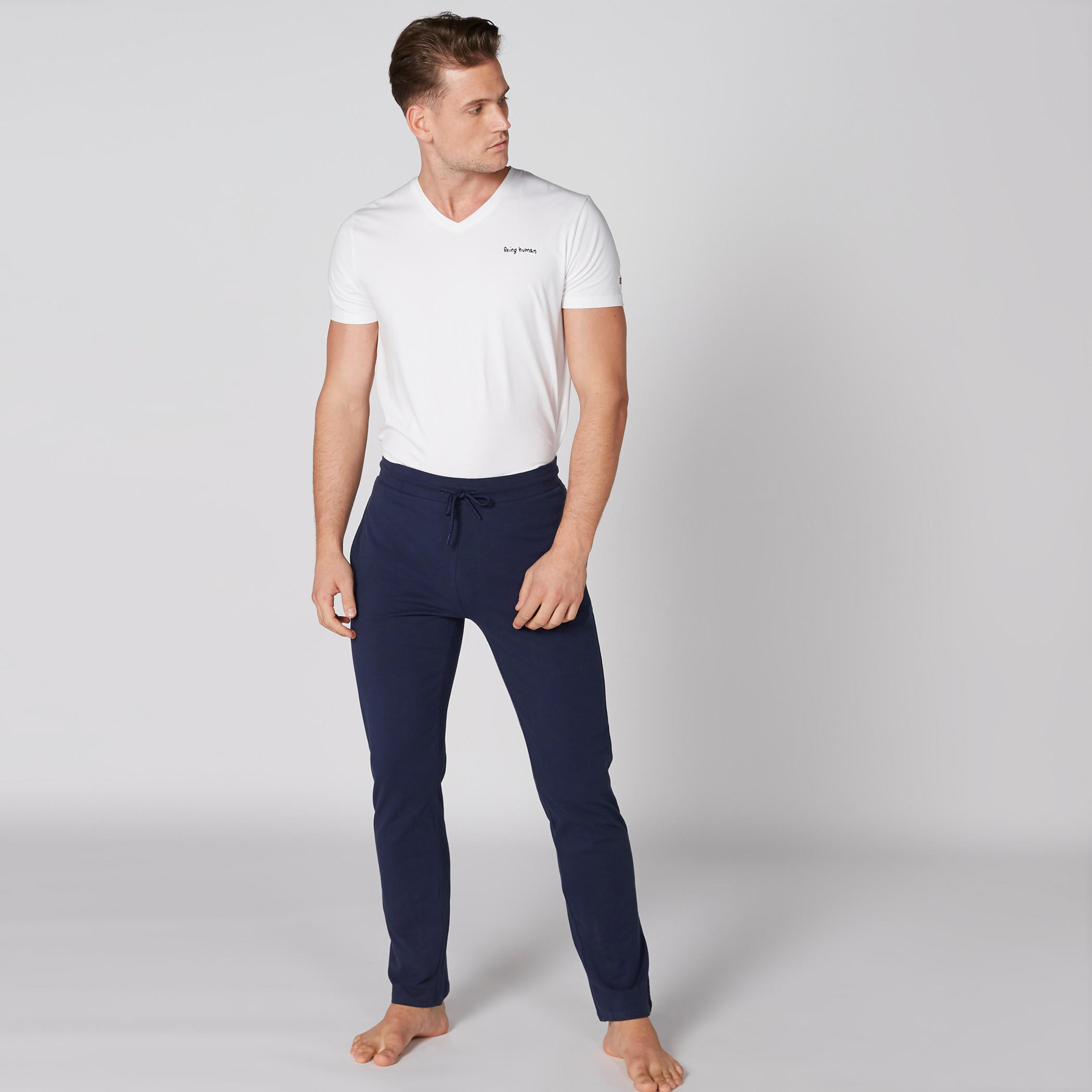 بنطال بيجاما طويل بخصر مطّاطي وجيوب-men-clothing-nightwear-pyjamaandshorts-image-1
