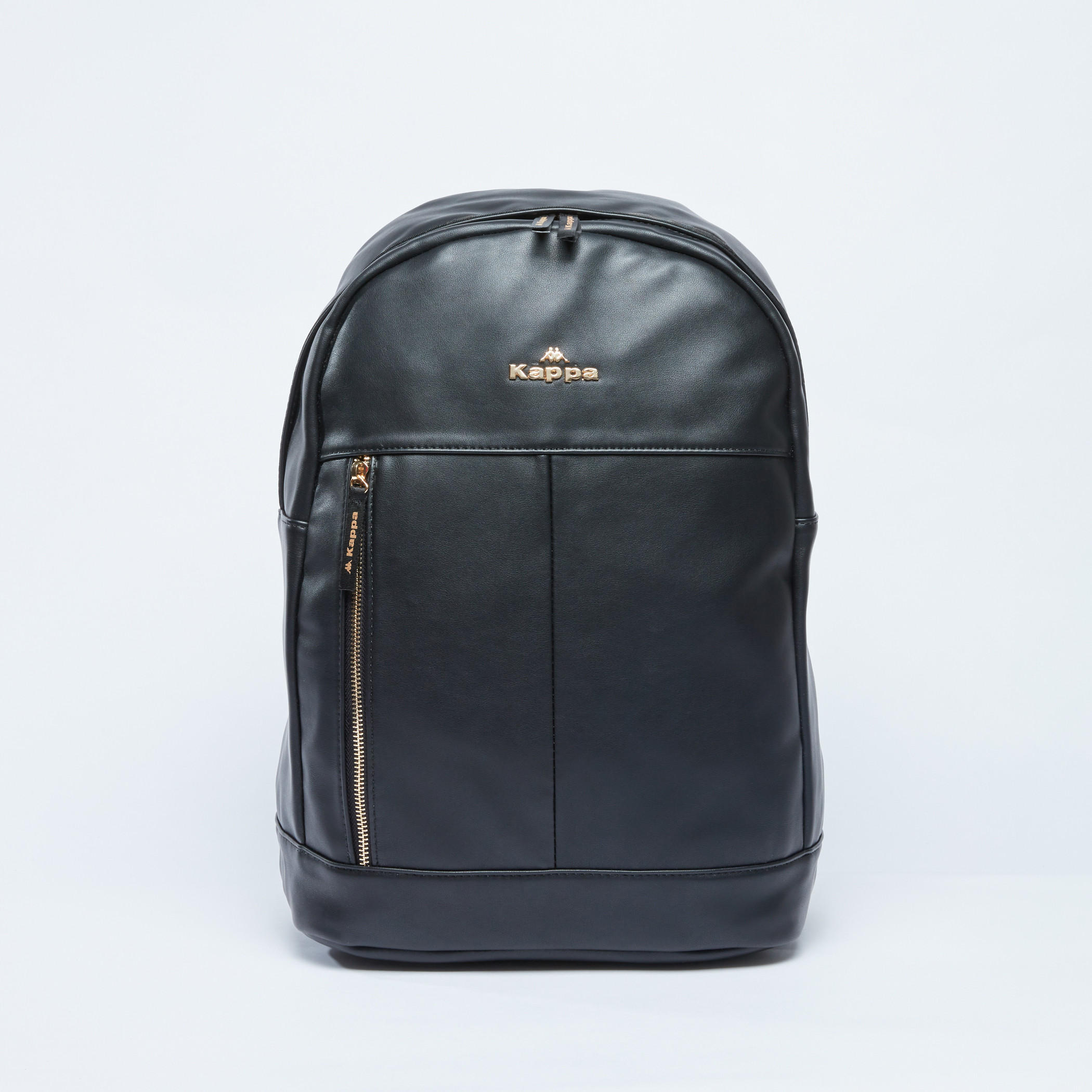 Kappa Tape Detail Backpack with Zip Closure and Adjustable Straps-men-bags-image-1