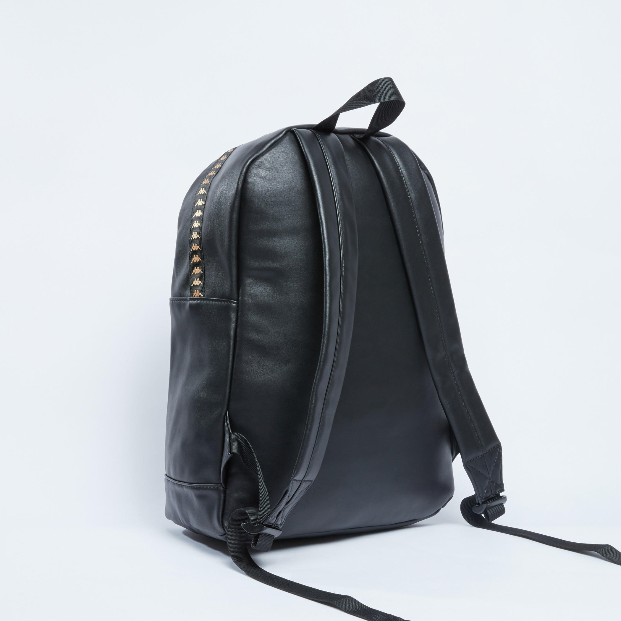 Kappa Tape Detail Backpack with Zip Closure and Adjustable Straps-men-bags-image-2