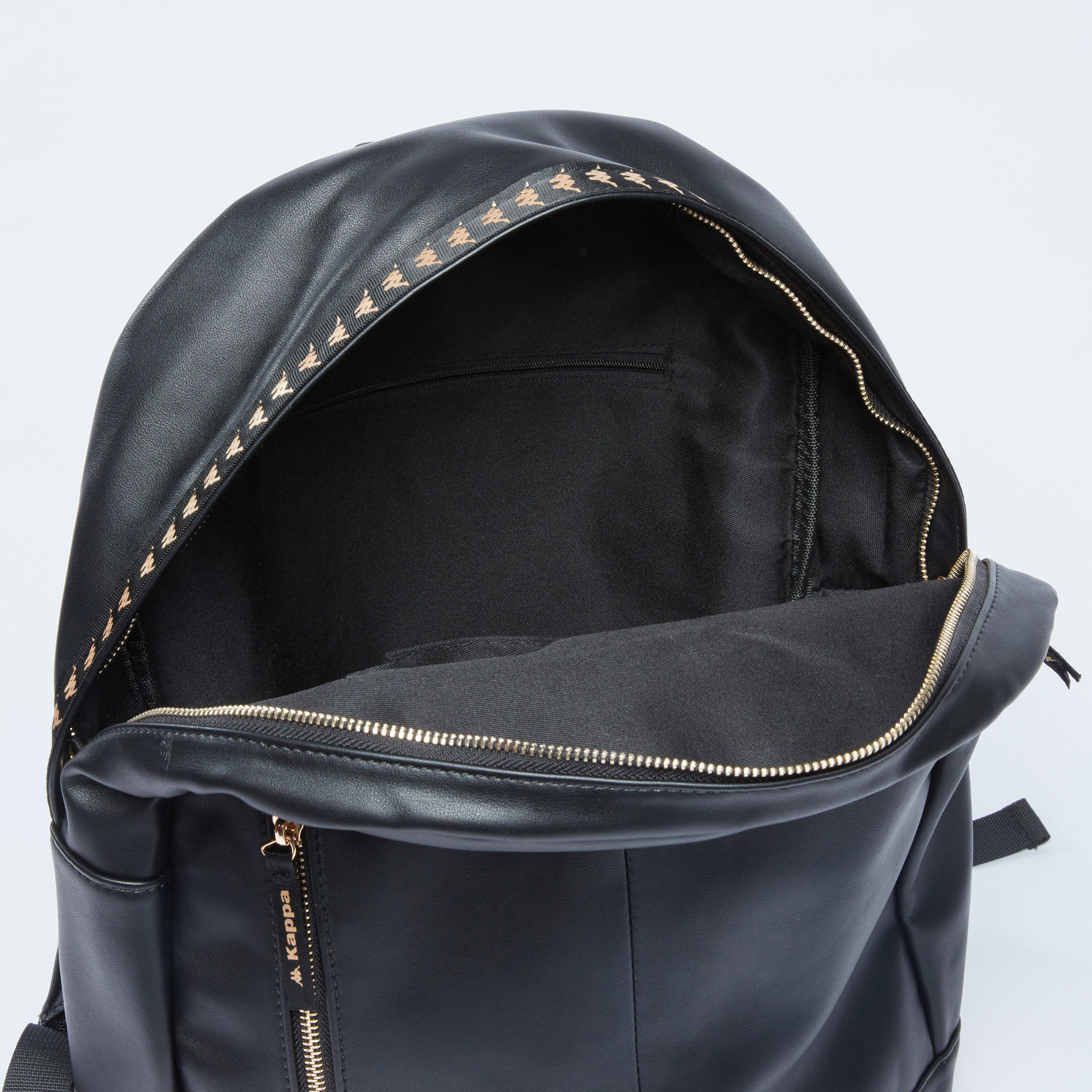 Kappa Tape Detail Backpack with Zip Closure and Adjustable Straps-men-bags-image-4