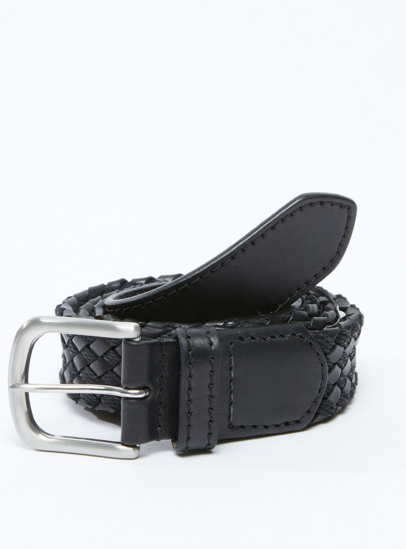 حزام بتصميم بارز الملمس مع إبزيم بدبوس للإغلاق-men-beltsandwallets-belts-image-1
