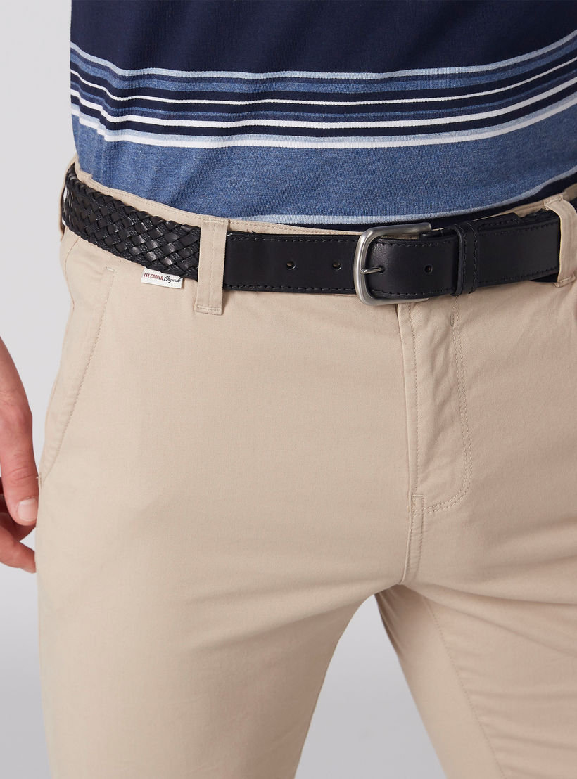 حزام بتصميم بارز الملمس مع إبزيم بدبوس للإغلاق-men-beltsandwallets-belts-image-2