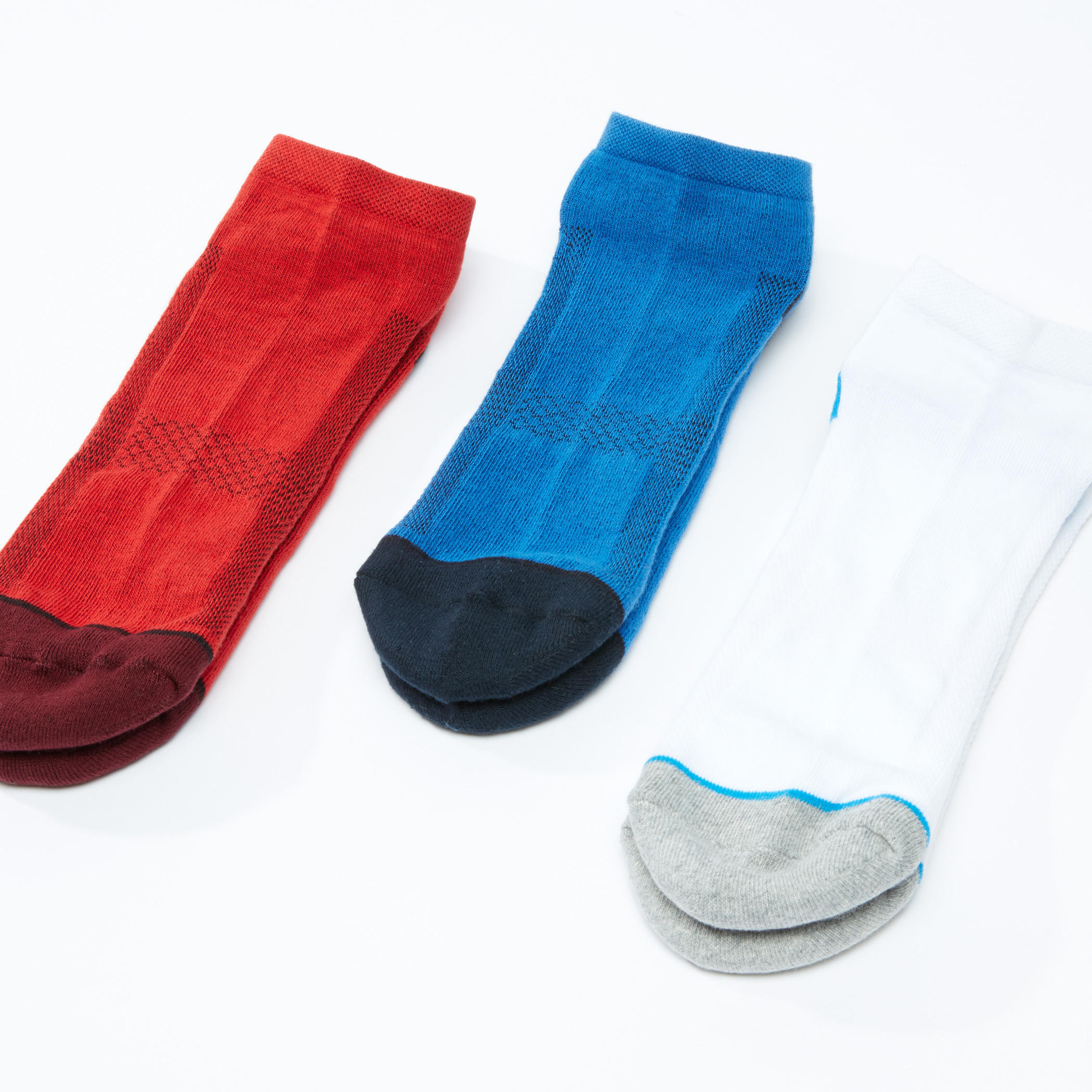 Textured Ankle Length Socks - Set of 3-men-socks-image-1