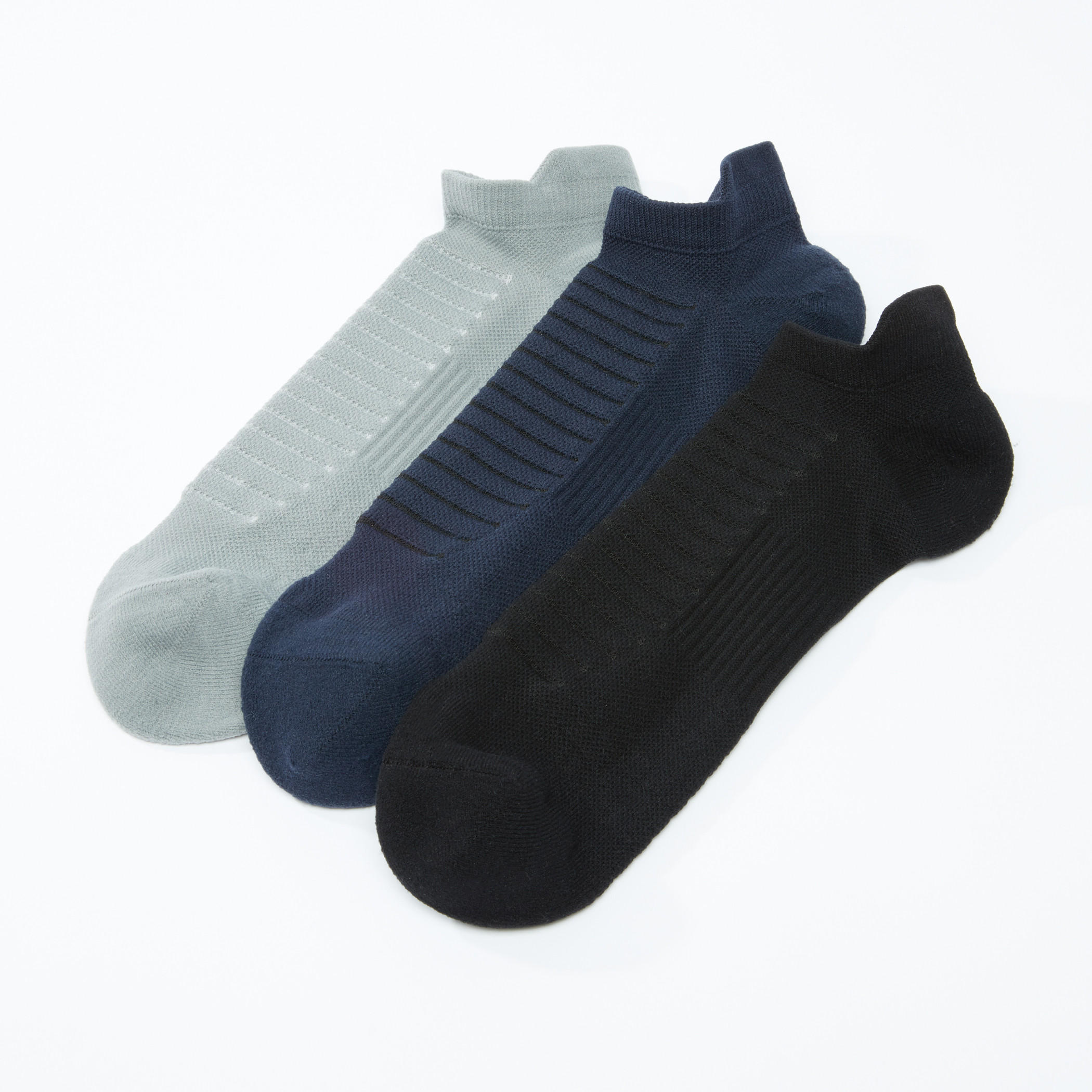 Ribbed Ankle Length Socks - Set of 3-men-socks-image-2