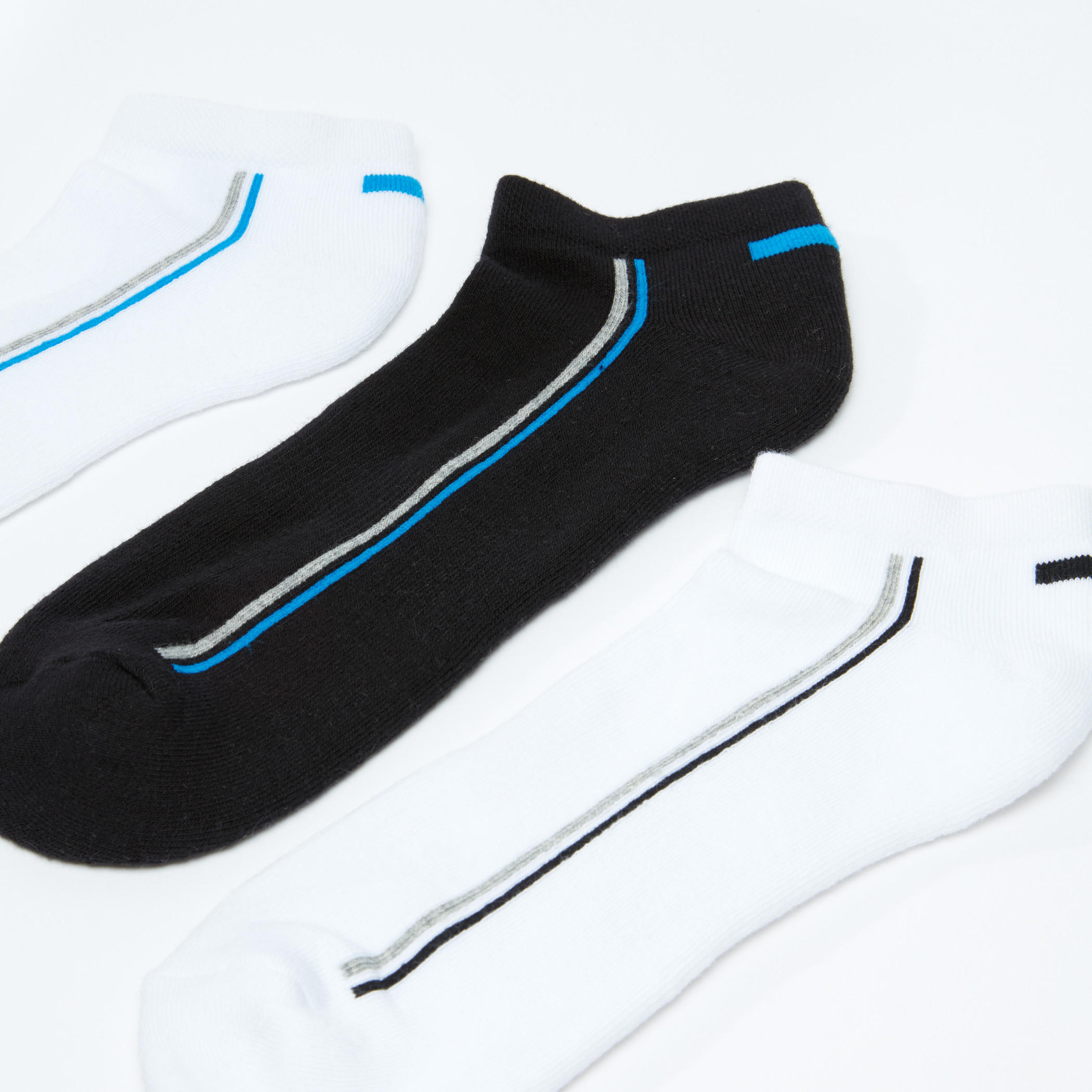 Striped Ankle Length Socks - Set of 3-men-socks-image-3