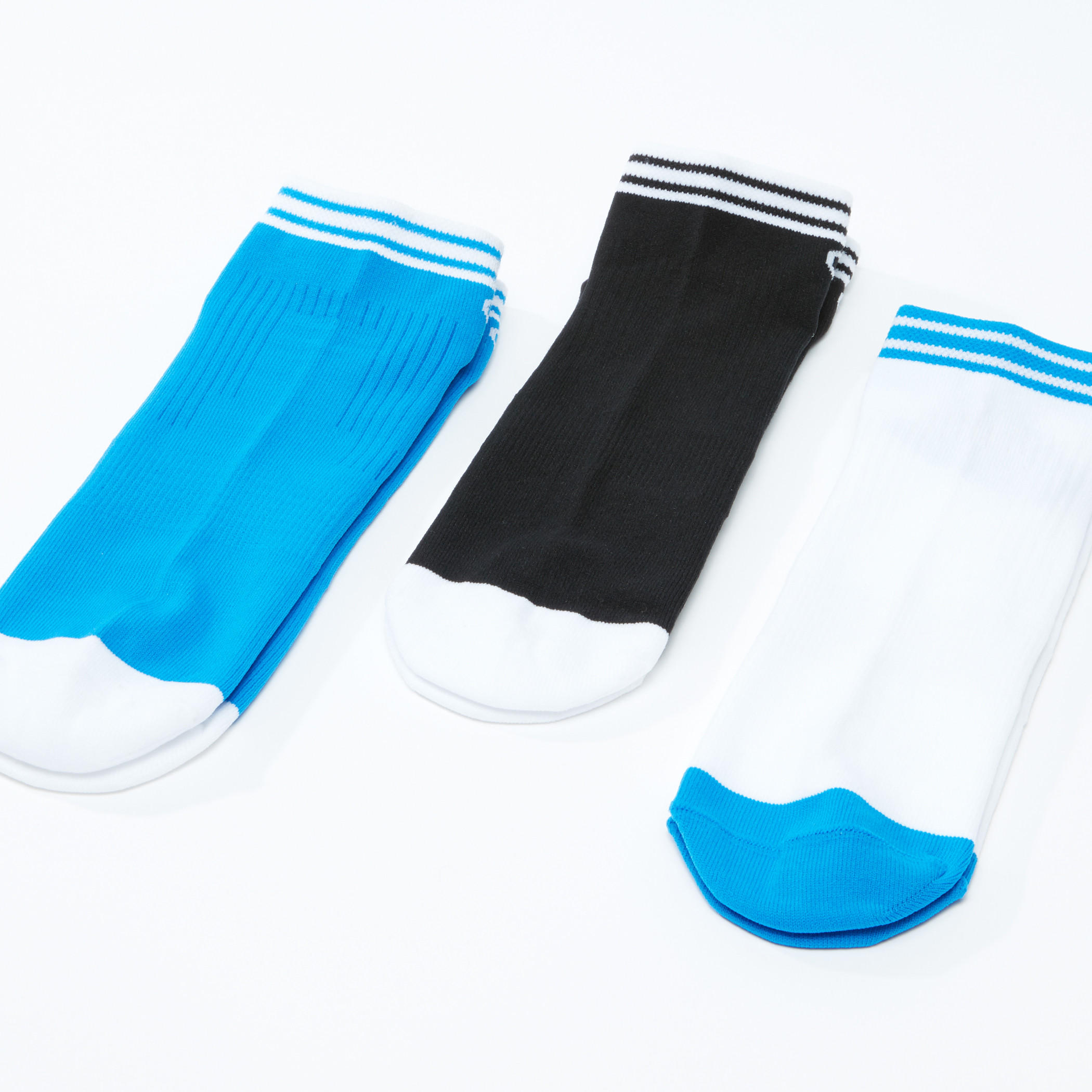 جوارب مضلعة بطول الكاحل - طقم من 3 أزواج-men-socks-image-1