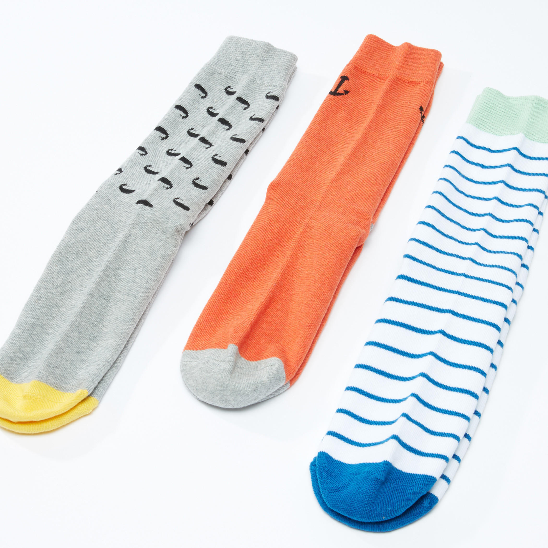 Assorted Crew Length Socks - Set of 3-men-socks-image-2
