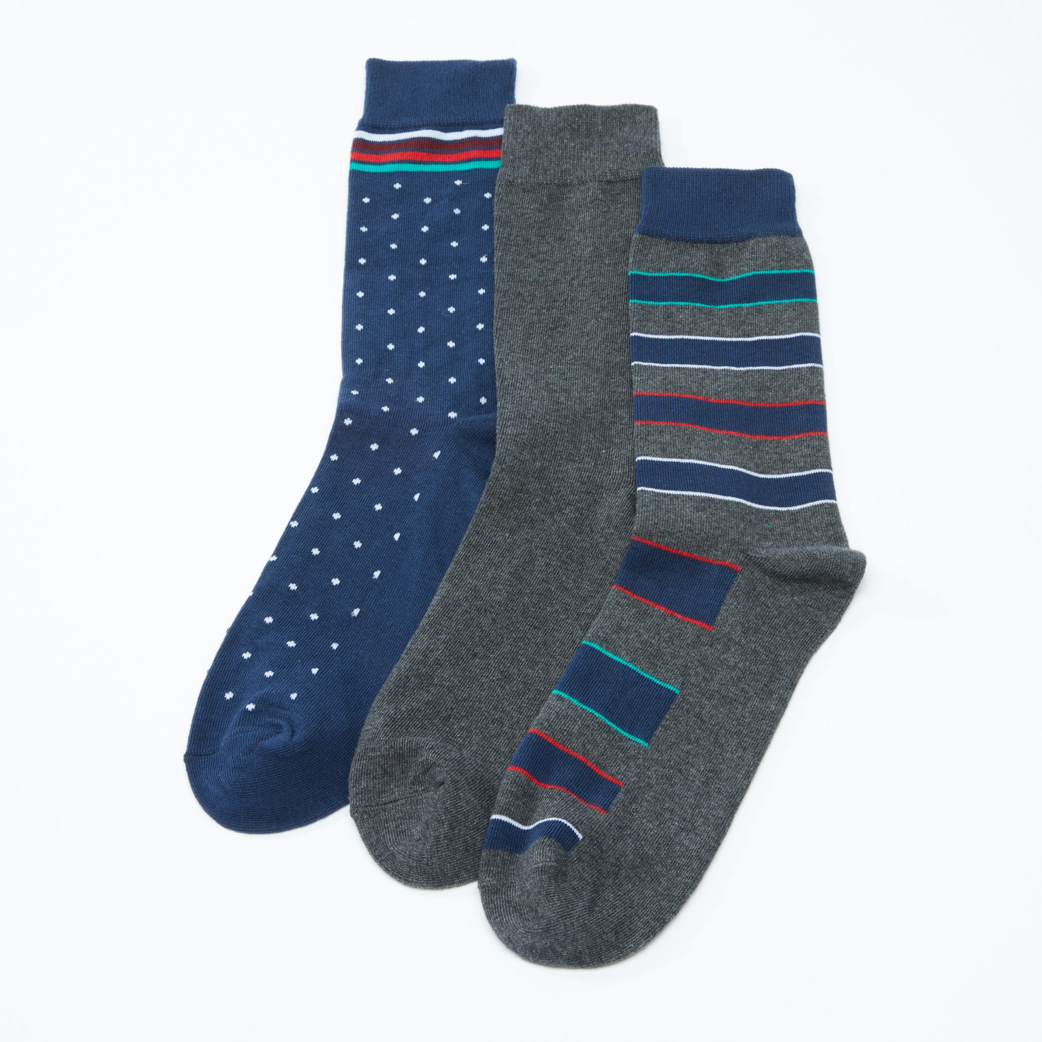 جوارب قصيرة متنوعة - طقم من 3 أزواج-men-socks-image-1