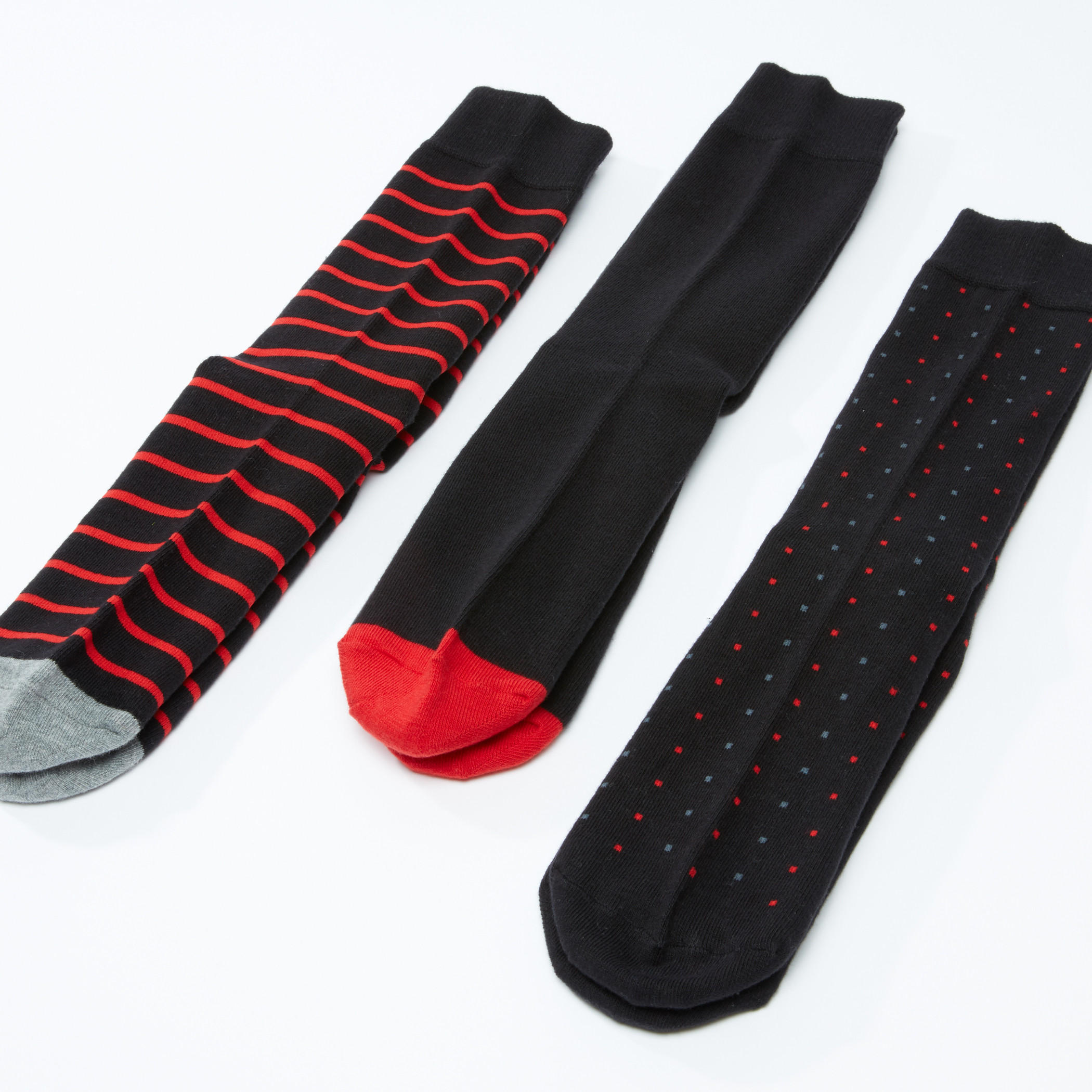جوارب متوسطة الطول متنوعة - طقم من 3 أزواج-men-socks-image-2