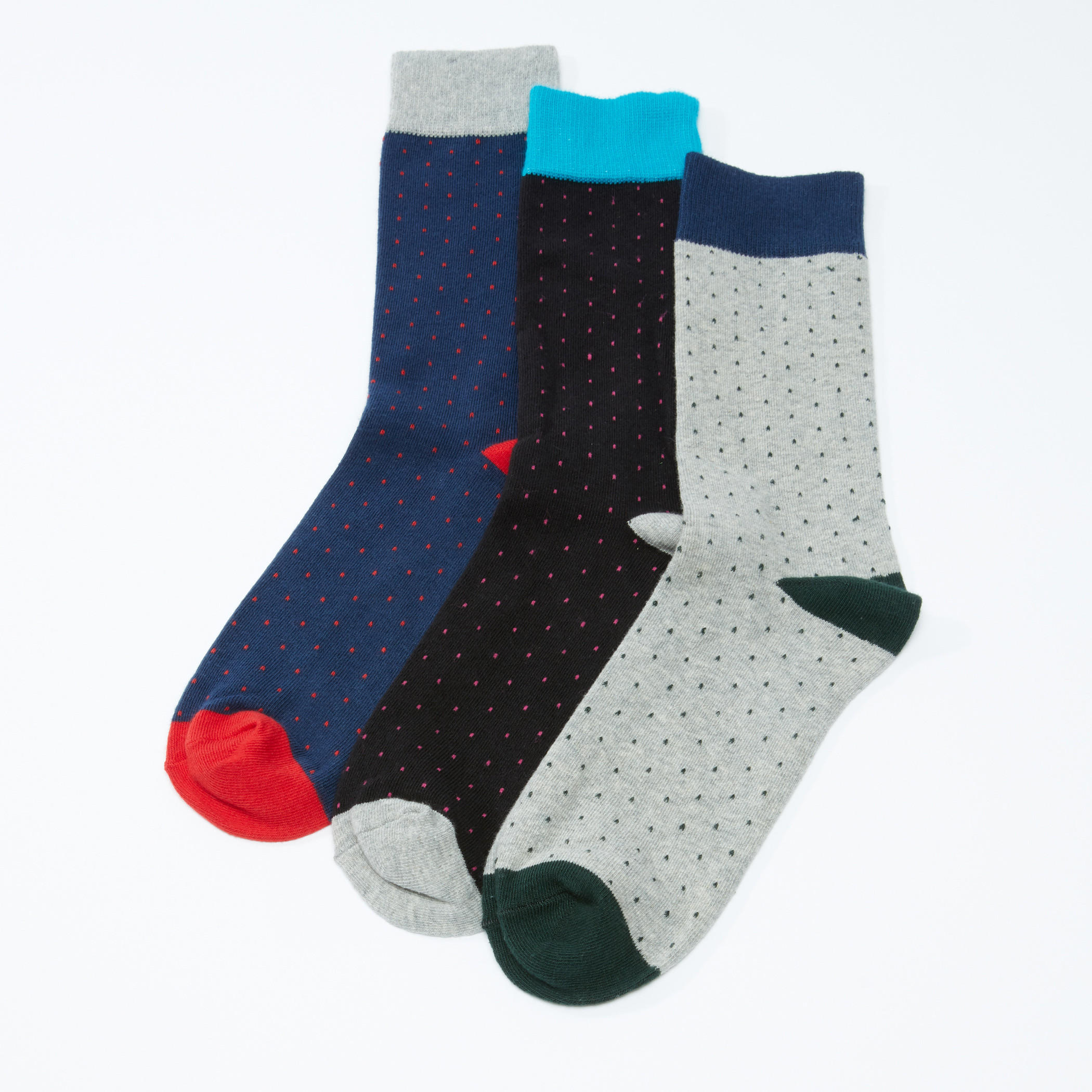 Printed Crew Length Socks - Set of 3-men-socks-image-1