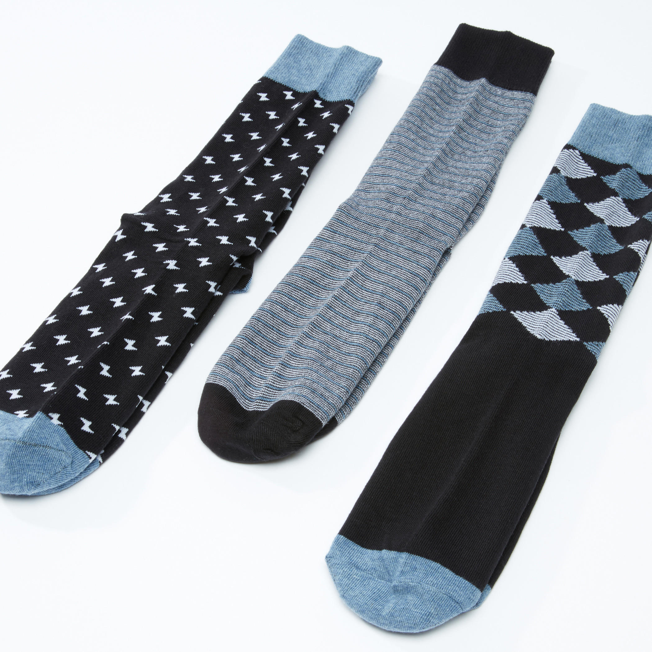 جوارب متوسطة الطول متنوعة - طقم من 3 أزواج-men-socks-image-2