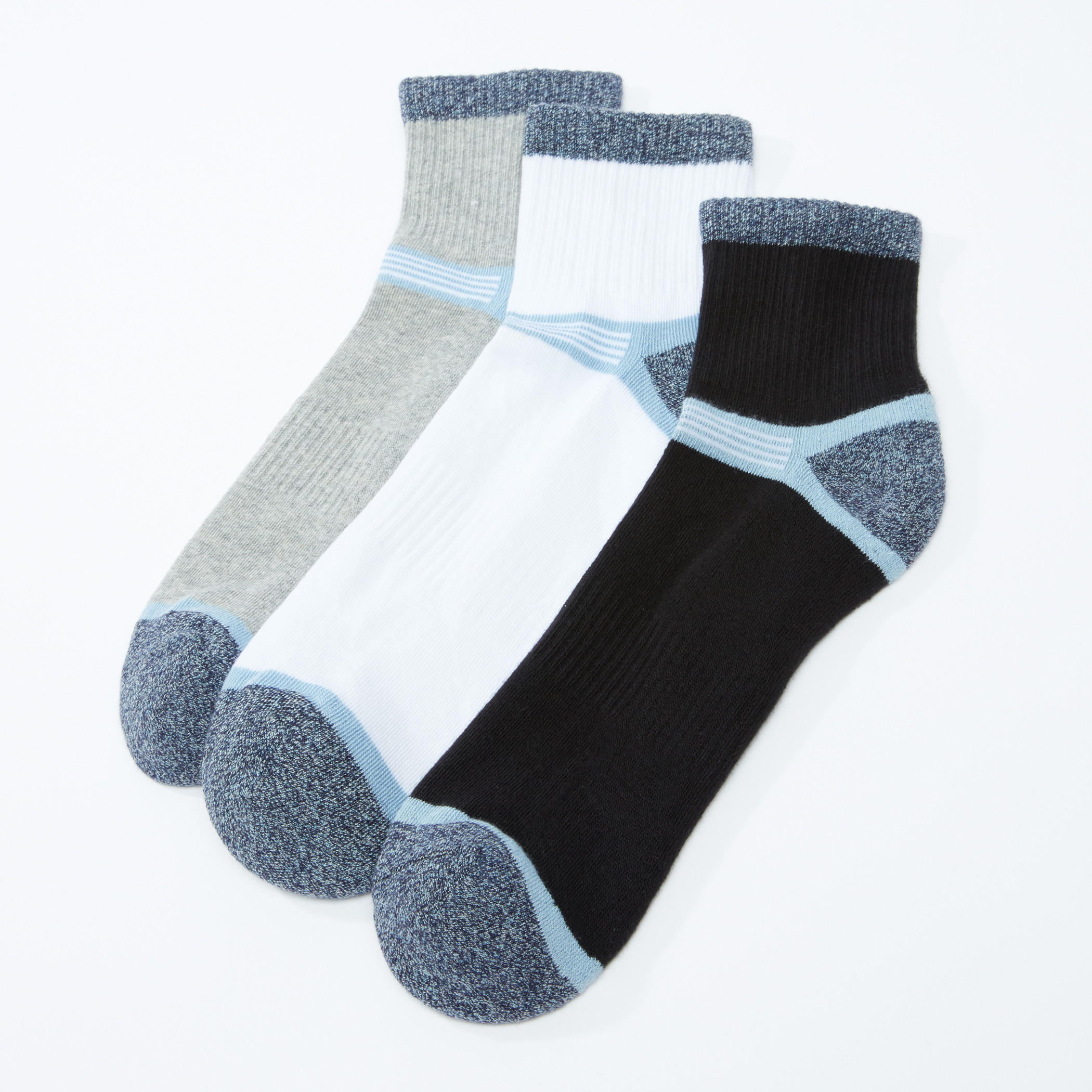 Ribbed Ankle Length Socks - Set of 3-men-socks-image-1
