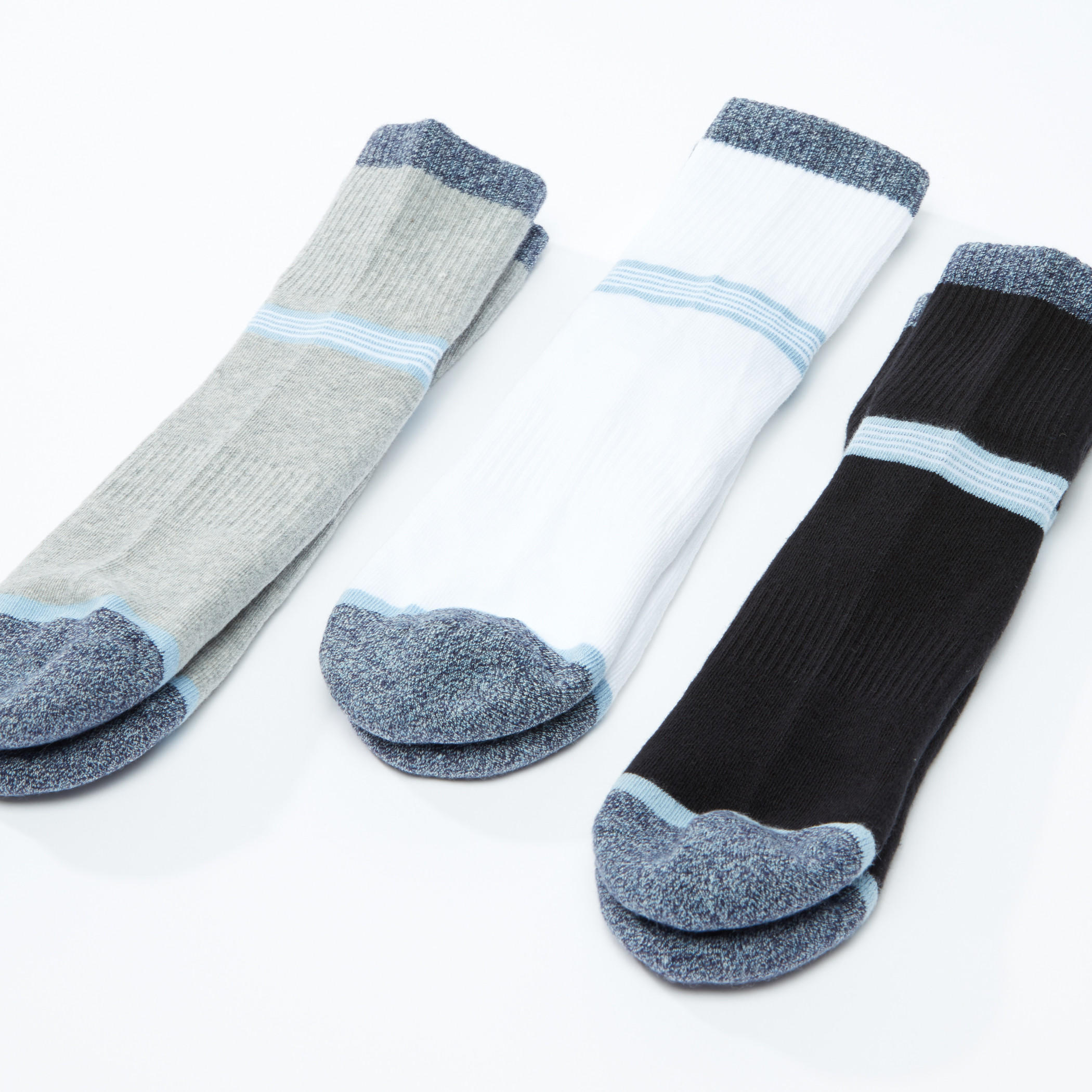 Ribbed Ankle Length Socks - Set of 3-men-socks-image-2