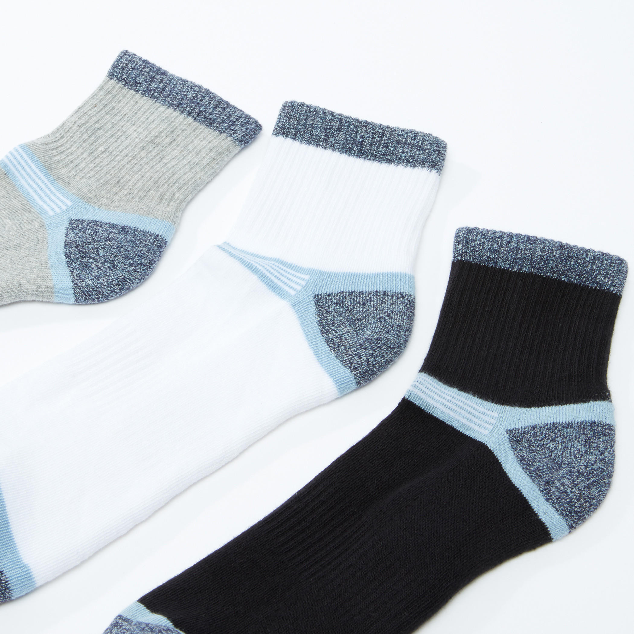 Ribbed Ankle Length Socks - Set of 3-men-socks-image-3