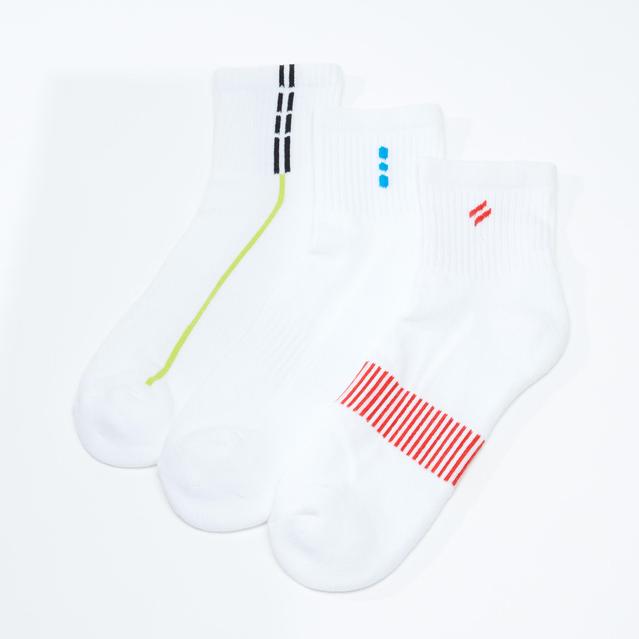 جوارب مضلعة بطول الكاحل - طقم من 3 أزواج-men-socks-image-1