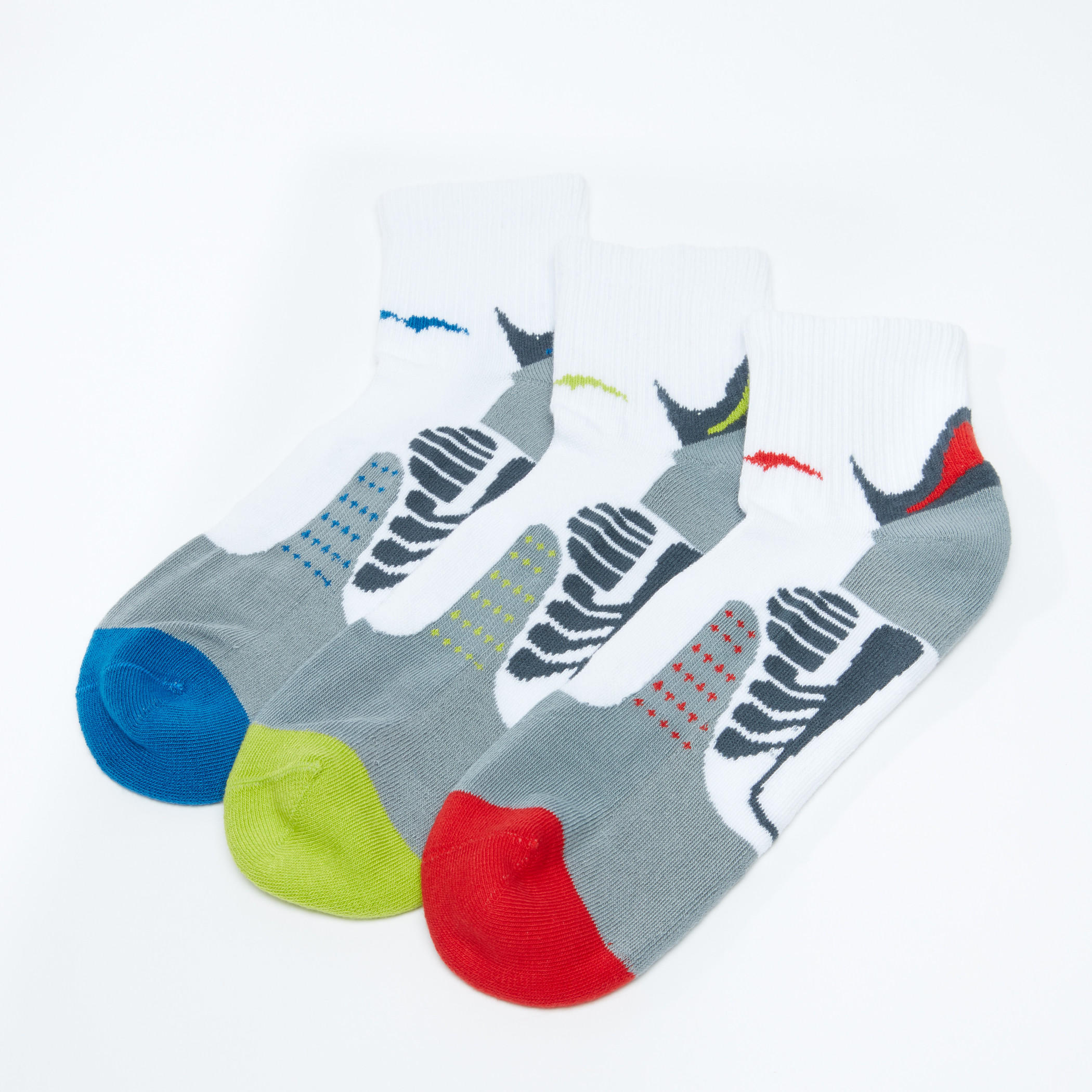 جوارب بطول الكاحل بطبعات - طقم من 3 أزواج-men-socks-image-1