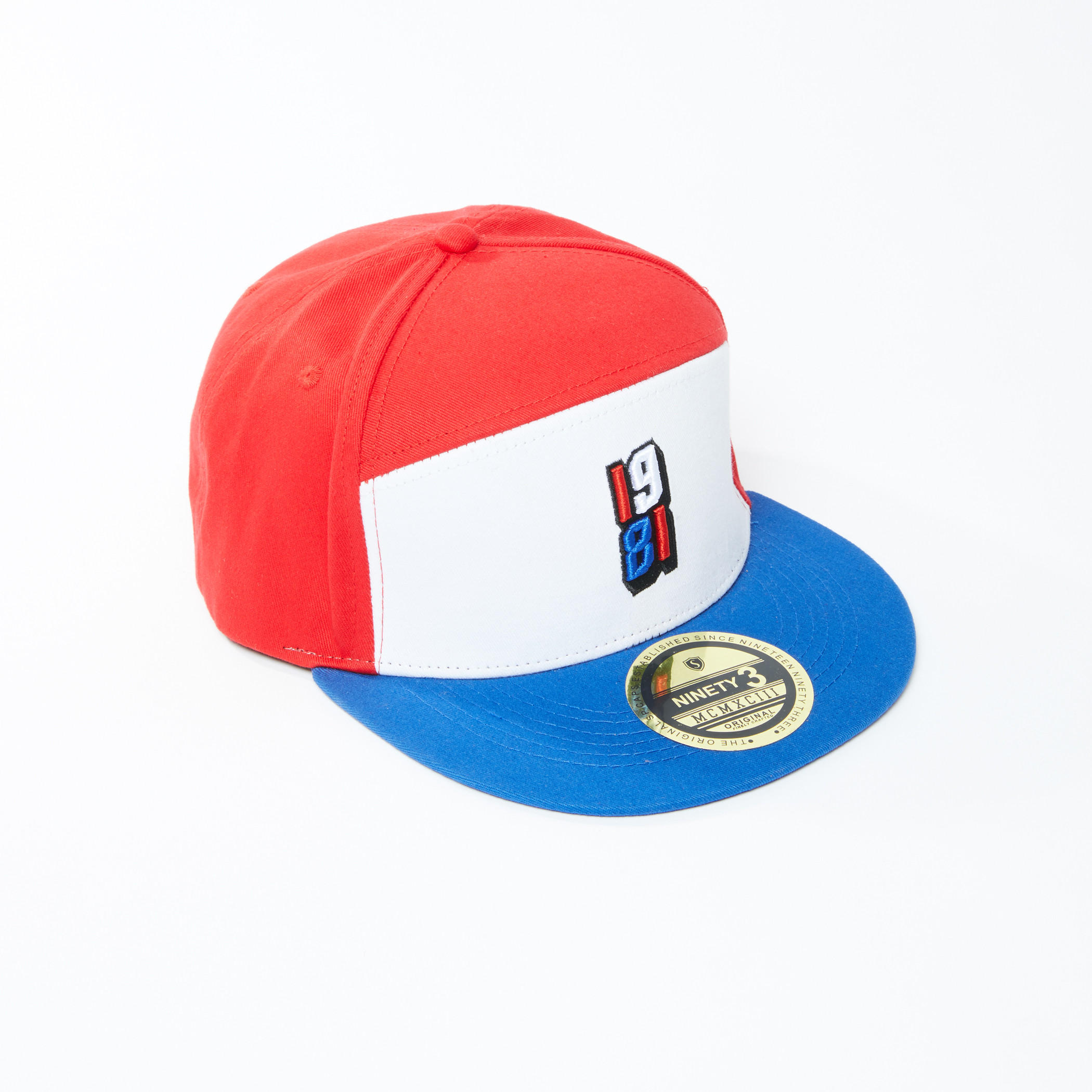 Applique Detail Baseball Cap with Snap Closure-men-caps-image-1