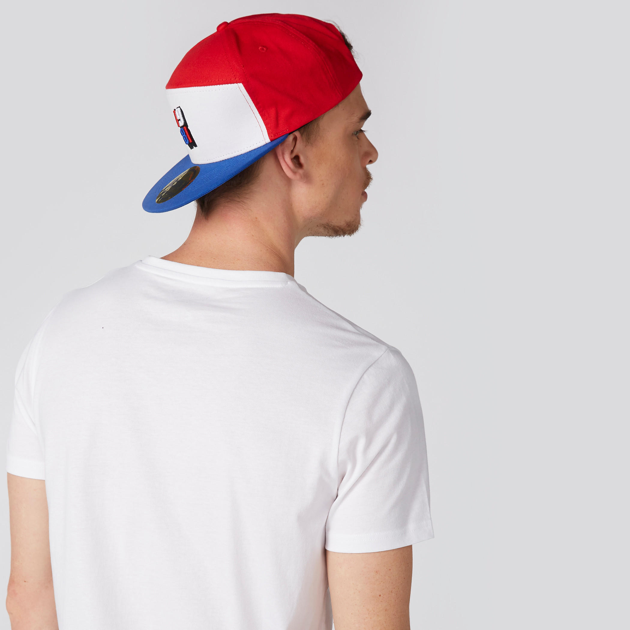Applique Detail Baseball Cap with Snap Closure-men-caps-image-2
