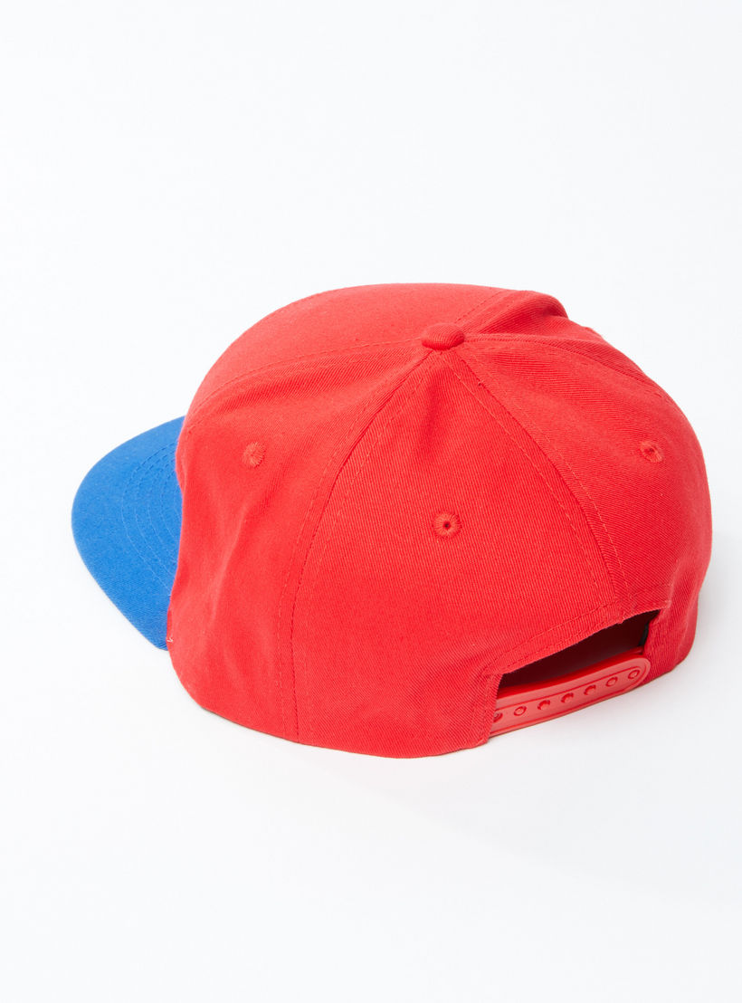 Applique Detail Baseball Cap with Snap Closure-men-caps-image-3