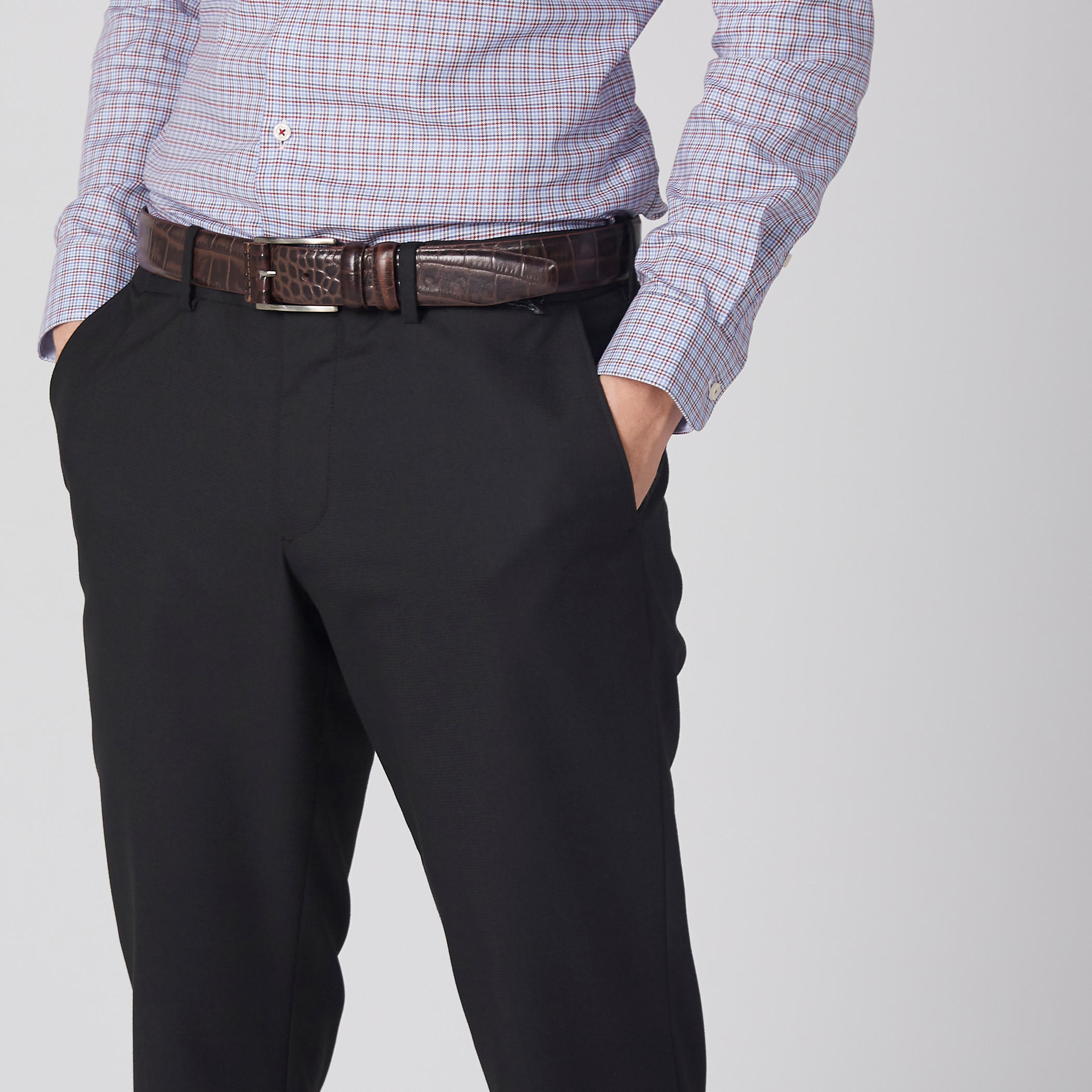 حزام بارز الملمس بإبزيم إغلاق بدبوس-men-beltsandwallets-belts-image-2