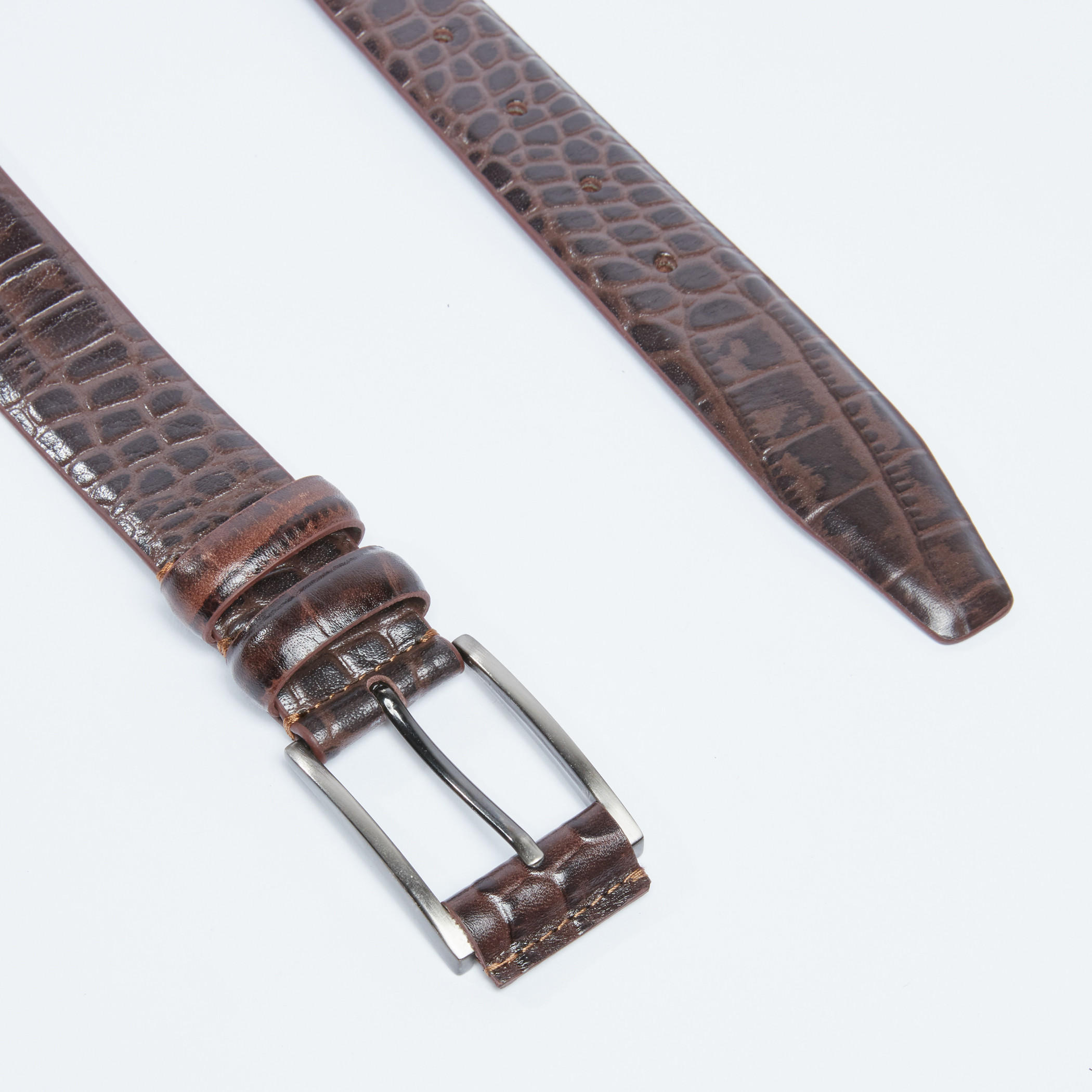 حزام بارز الملمس بإبزيم إغلاق بدبوس-men-beltsandwallets-belts-image-3