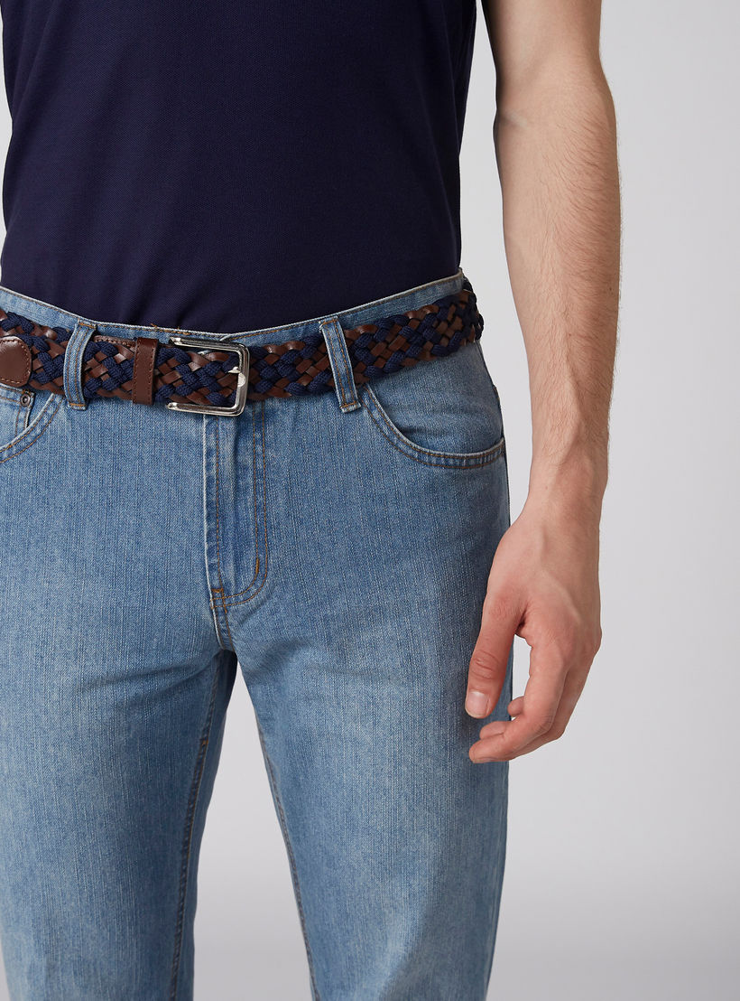 Textured Belt with Pin Buckle Closure-men-beltsandwallets-belts-image-2