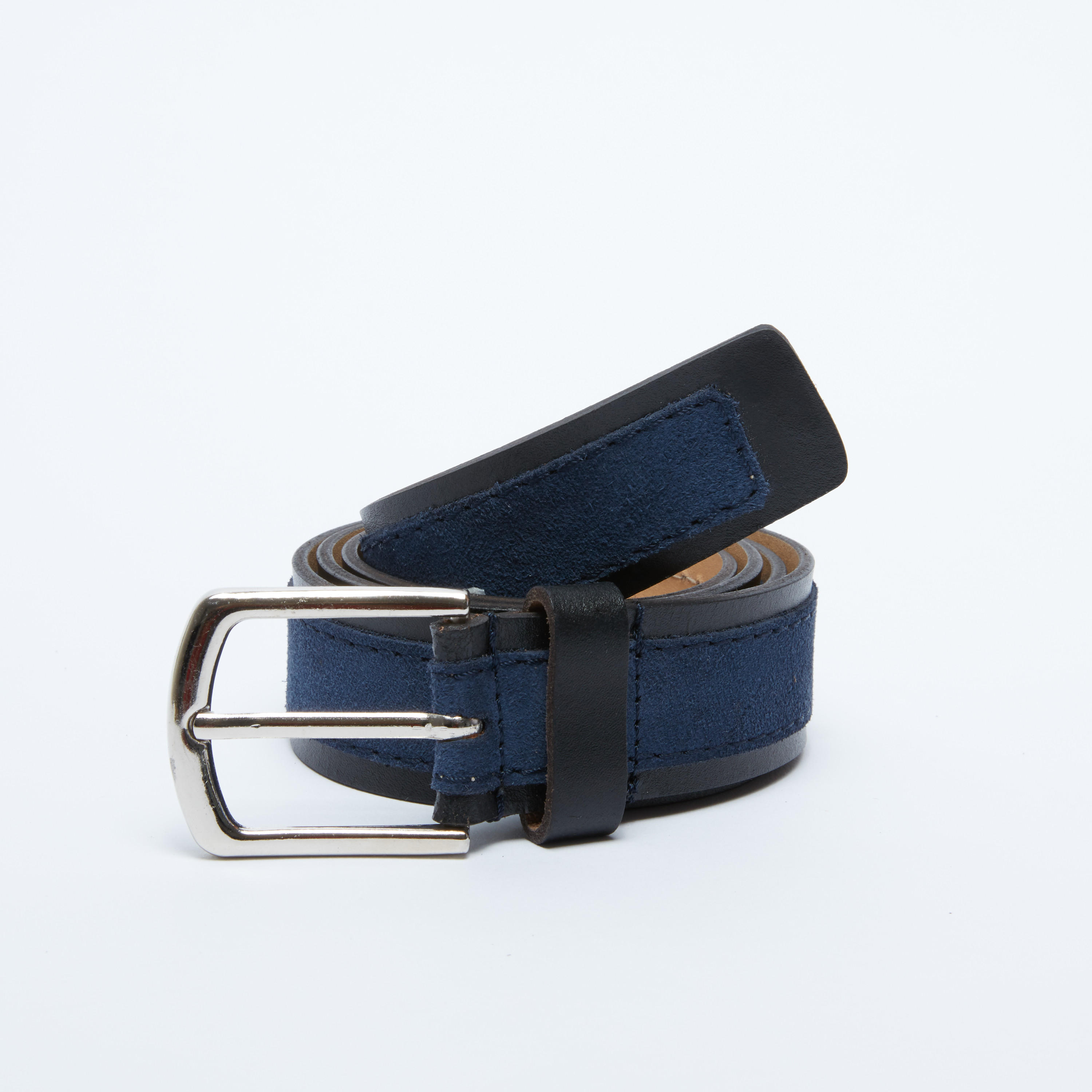 حزام جلد بدرزات وإبزيم بدبوس-men-beltsandwallets-belts-image-1