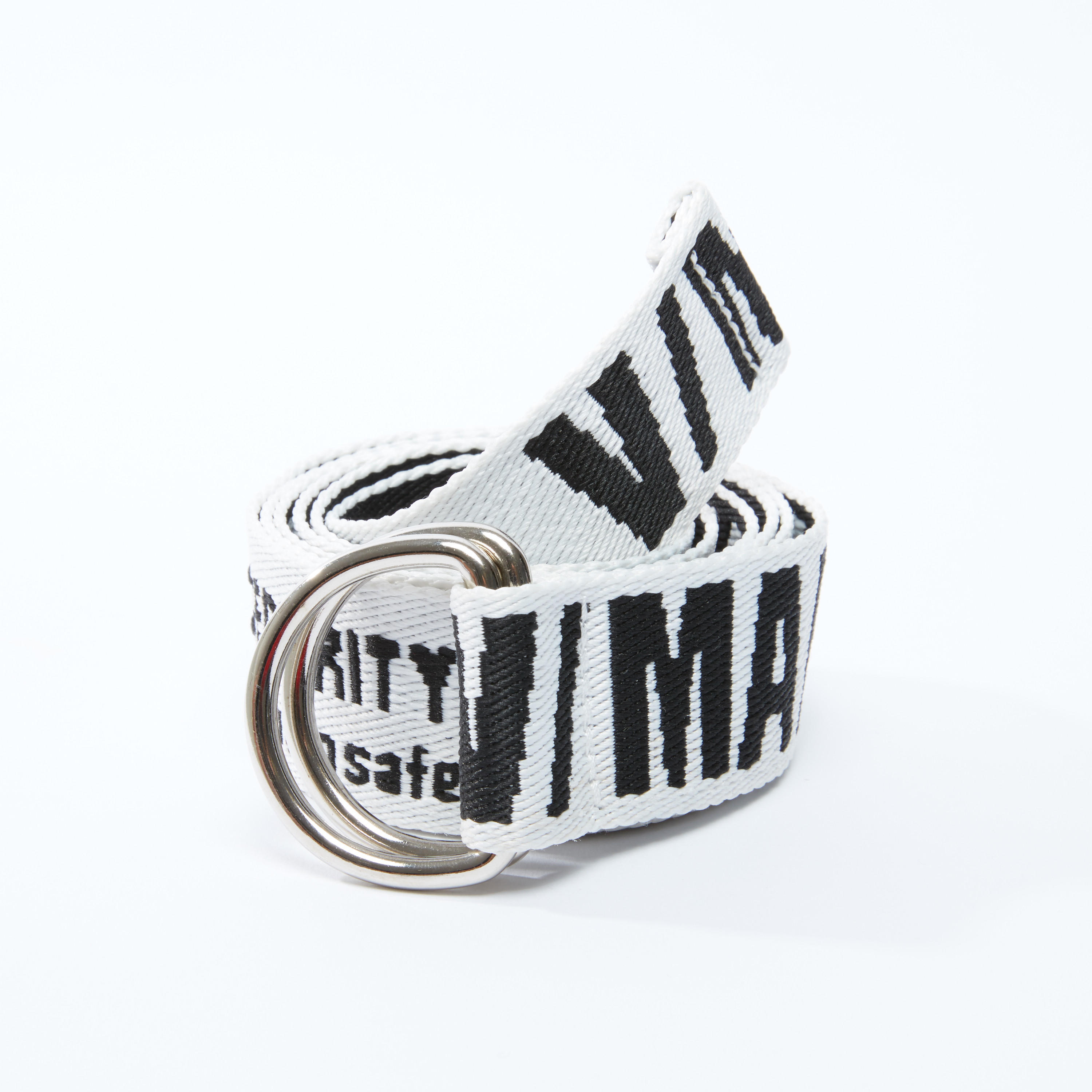حزام بطبعات نصيّة وإبزيم مستدير مزدوج-men-beltsandwallets-belts-image-1