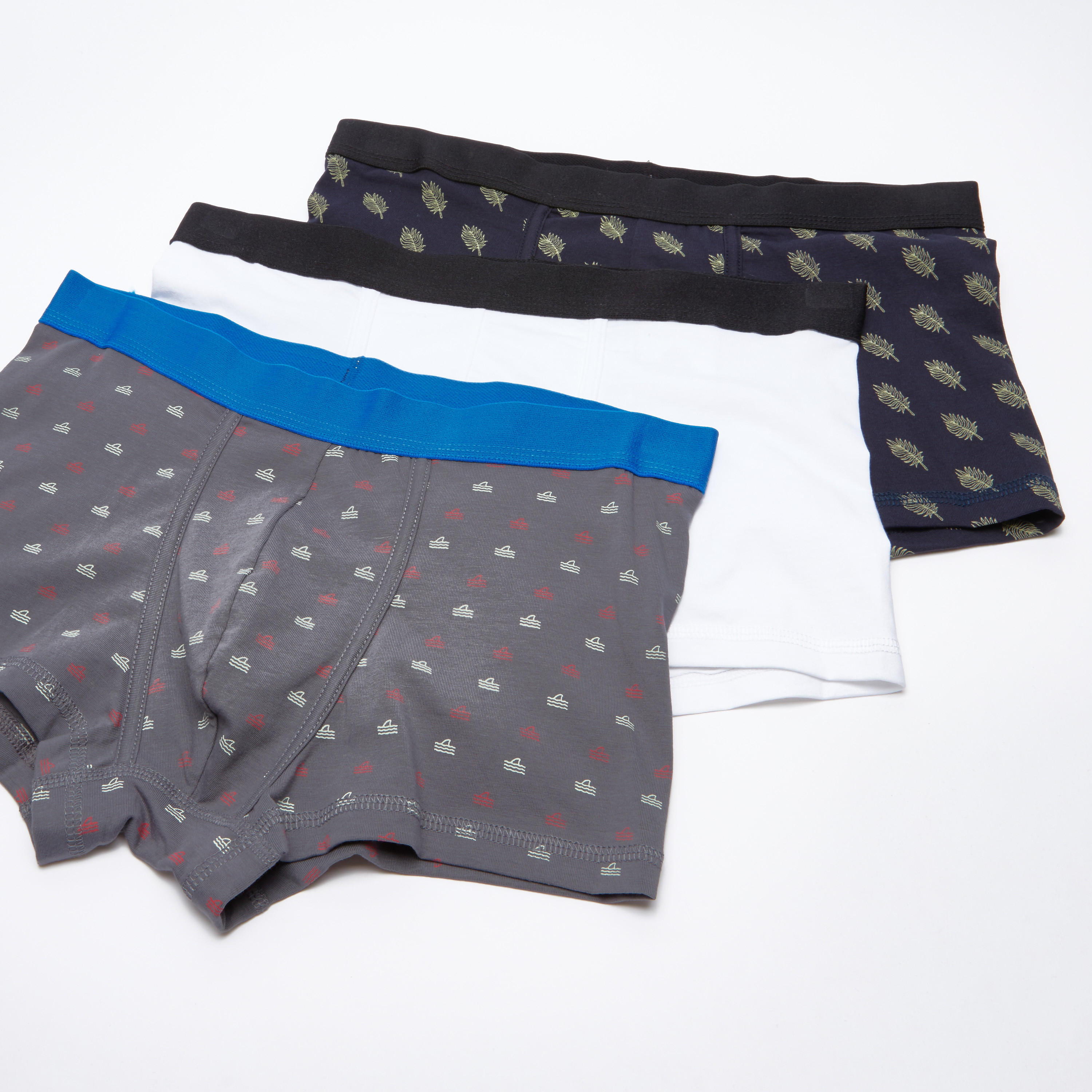 Assorted Trunks with Elasticised Waistband - Set of 3-men-clothing-innerwear-underwear-image-1