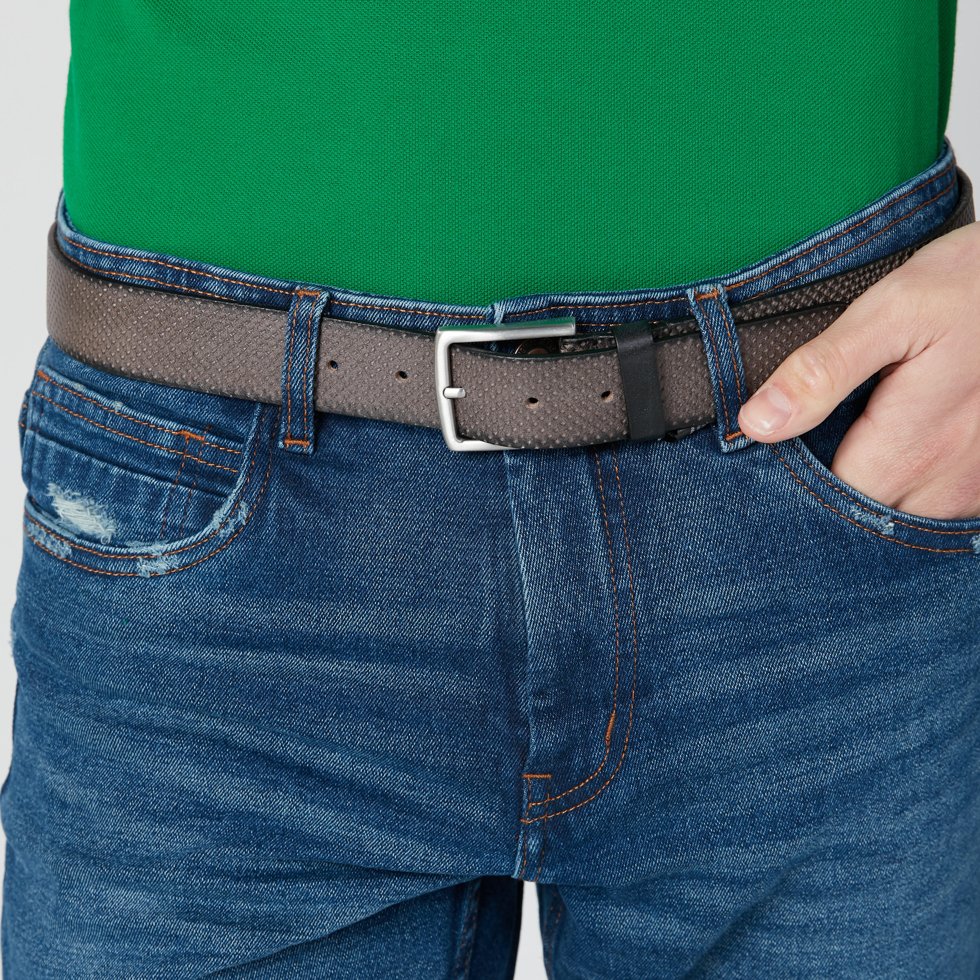 Textured Belt with Pin Buckle Closure-men-beltsandwallets-belts-image-2